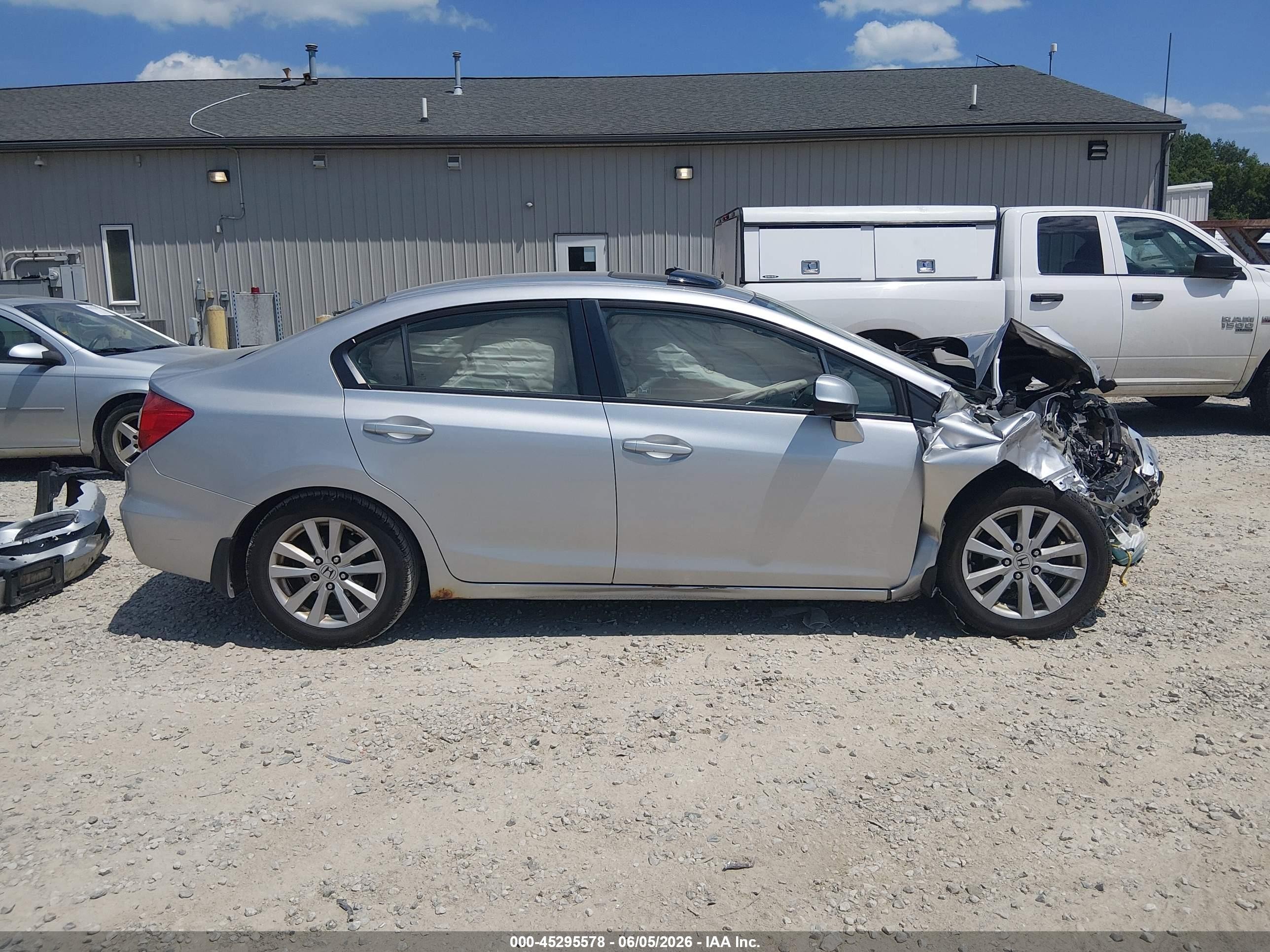 2012 Honda Civic Ex-l Silver vin: 19XFB2F9XCE030432
