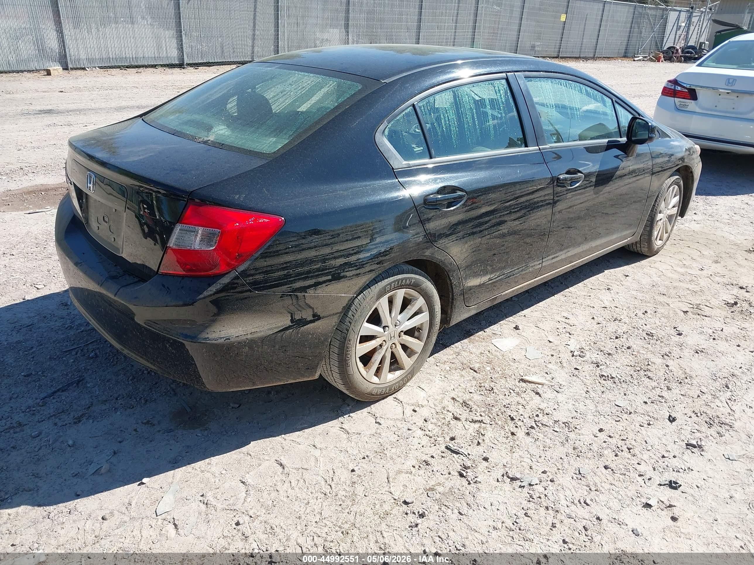 2012 Honda Civic Ex-l Black vin: 19XFB2F9XCE050101