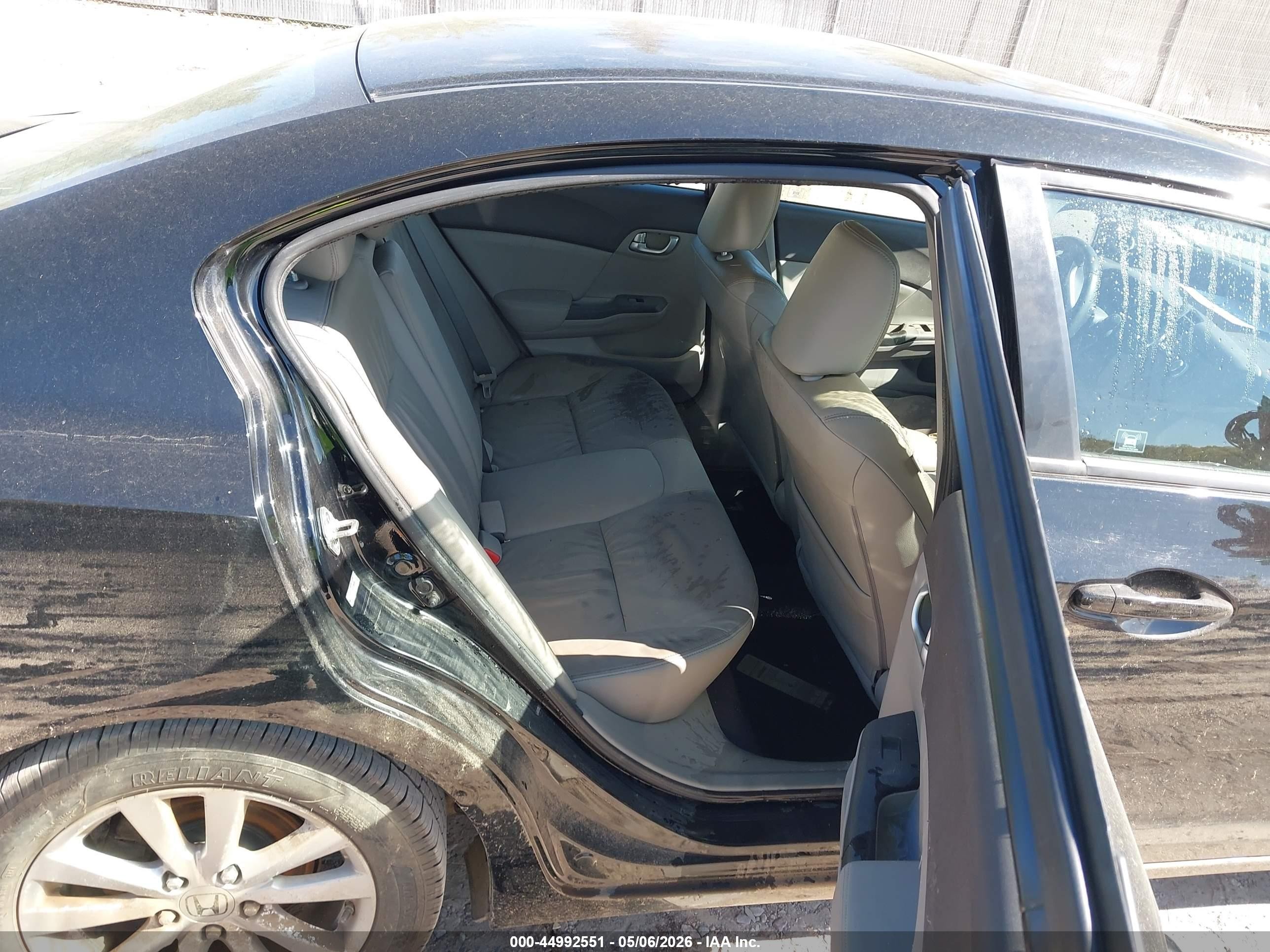 2012 Honda Civic Ex-l Black vin: 19XFB2F9XCE050101