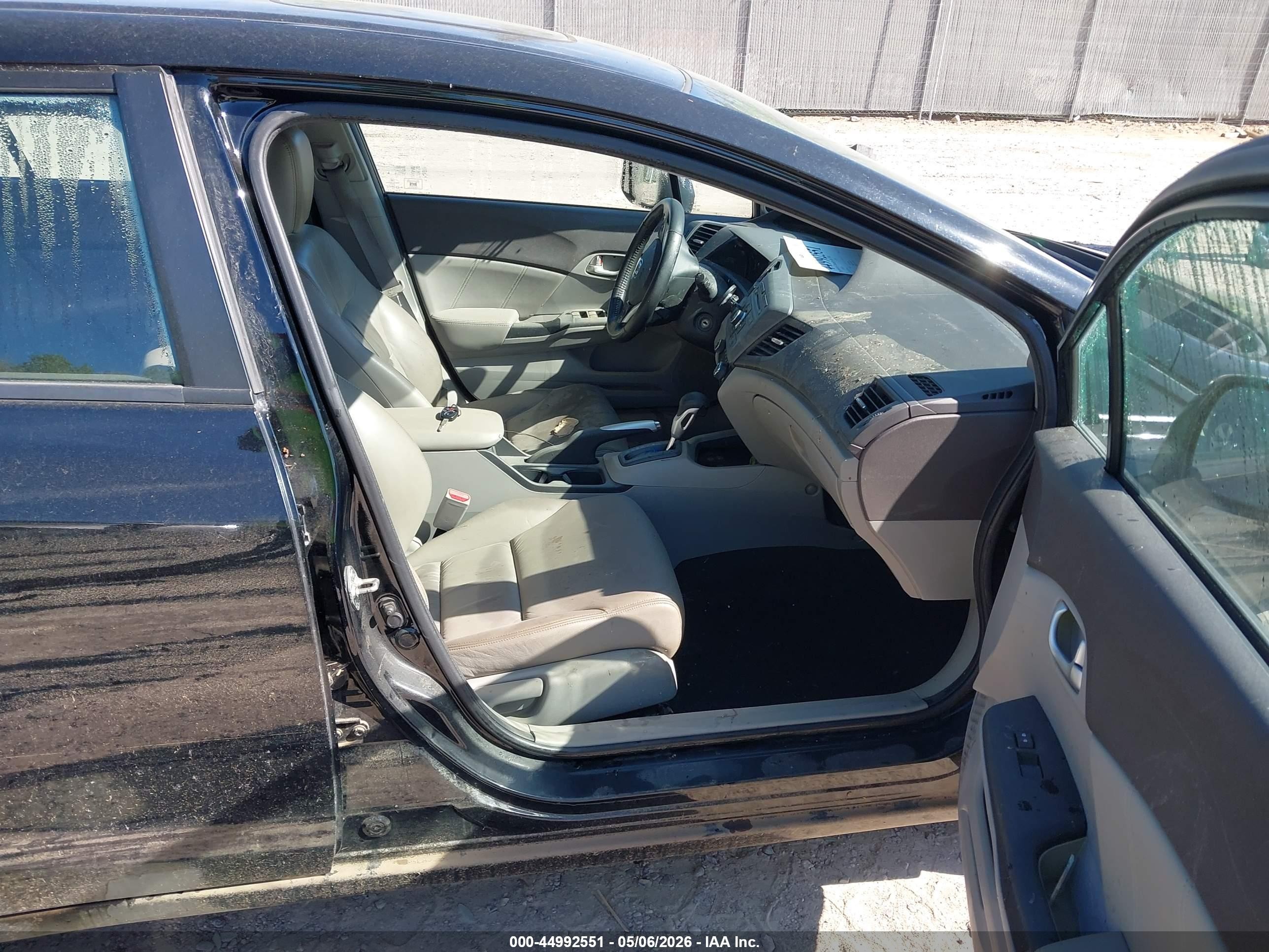 2012 Honda Civic Ex-l Black vin: 19XFB2F9XCE050101
