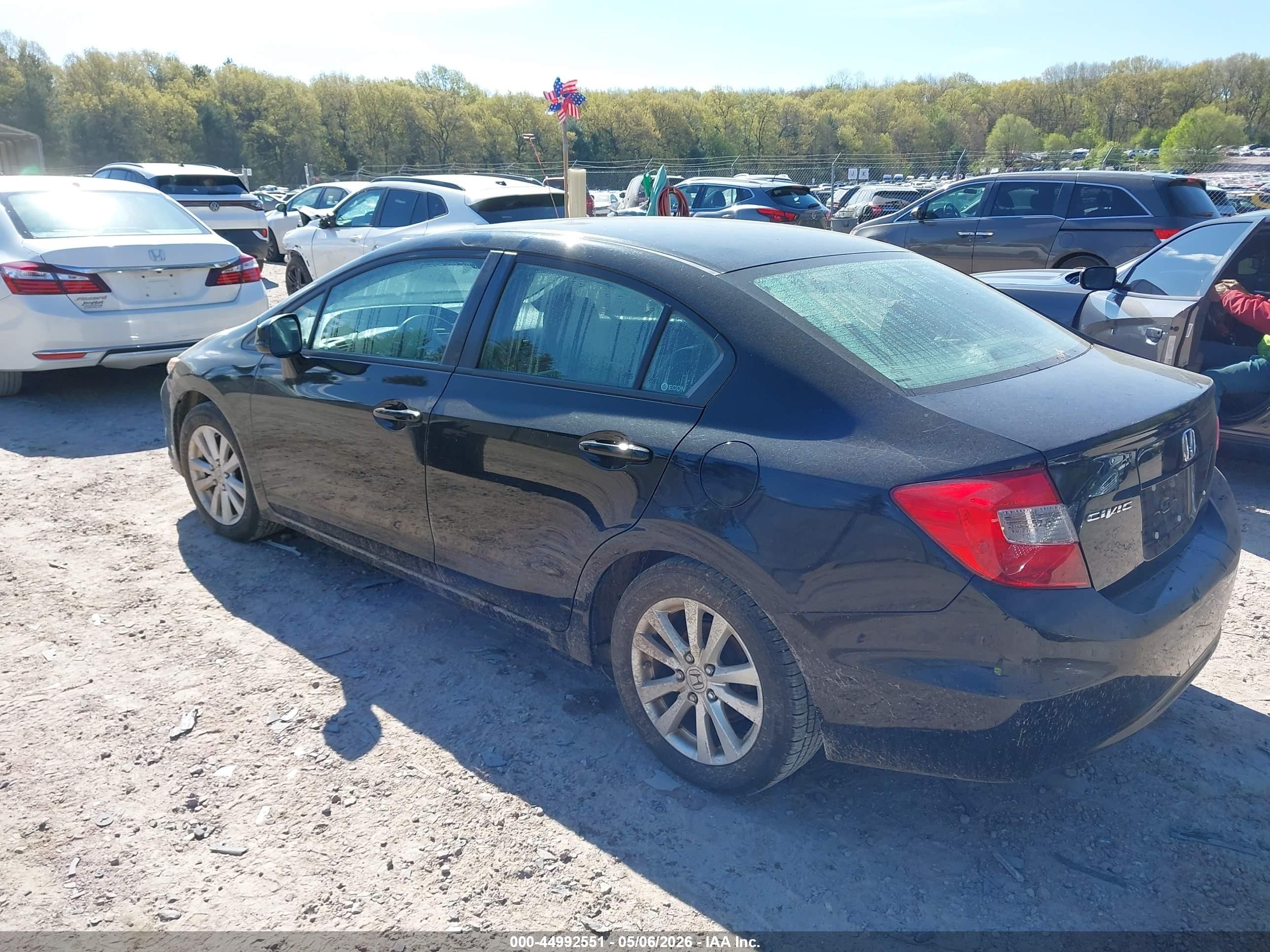 2012 Honda Civic Ex-l Black vin: 19XFB2F9XCE050101