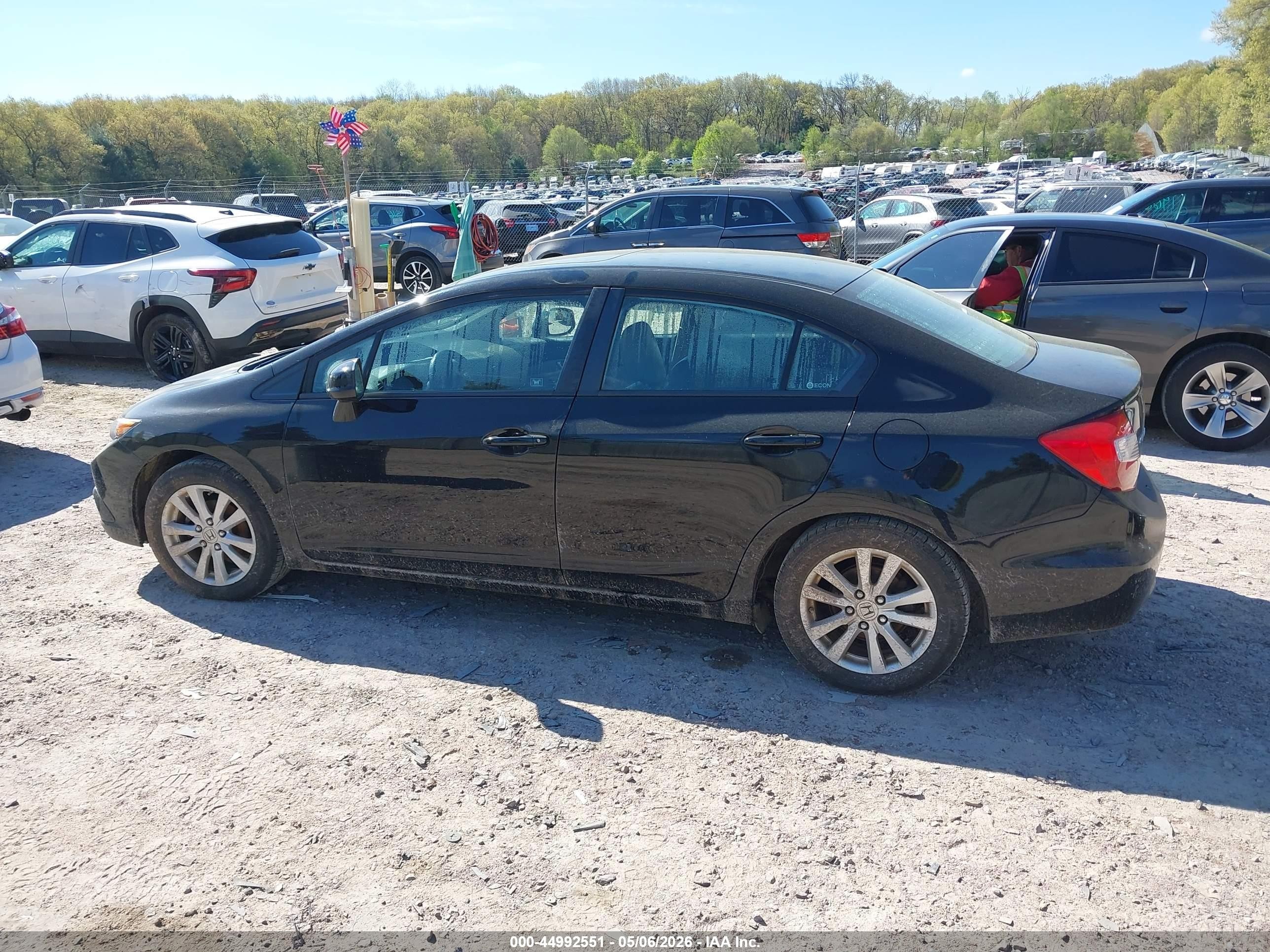 2012 Honda Civic Ex-l Black vin: 19XFB2F9XCE050101
