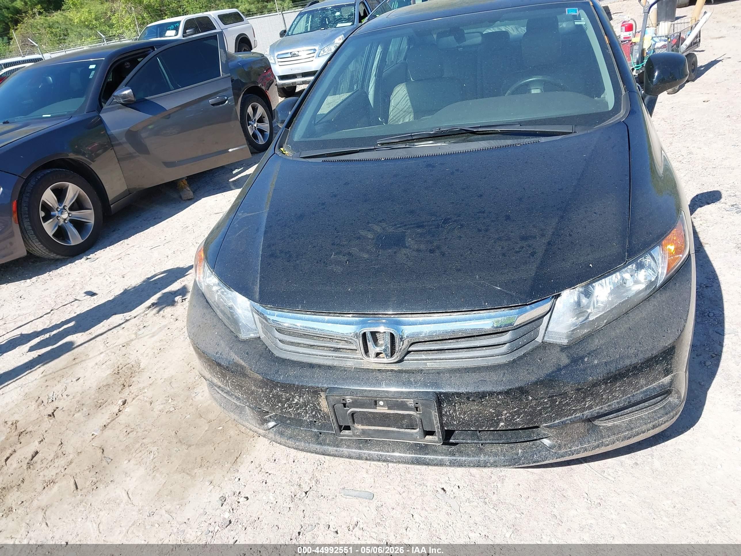 2012 Honda Civic Ex-l Black vin: 19XFB2F9XCE050101