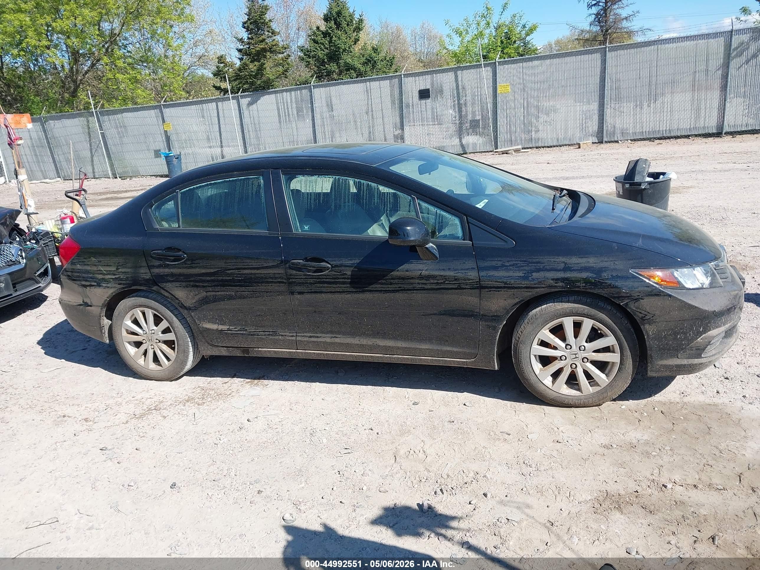 2012 Honda Civic Ex-l Black vin: 19XFB2F9XCE050101