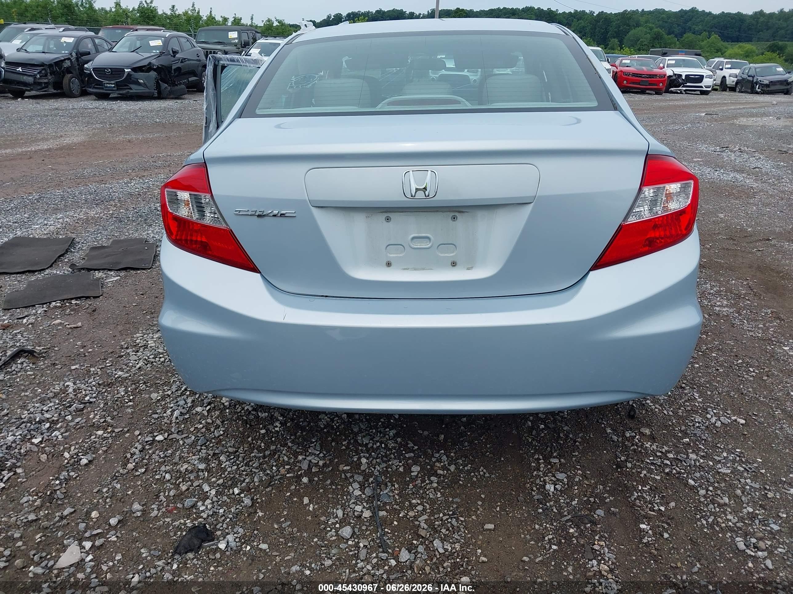 2012 Honda Civic Ex-l Синий vin: 19XFB2F9XCE331914