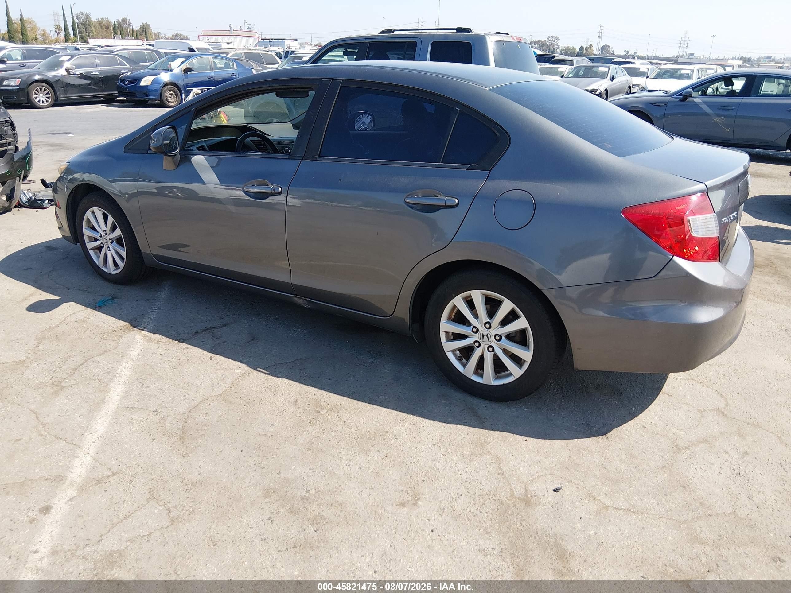 2012 Honda Civic Ex-l Gray vin: 19XFB2F9XCE362144