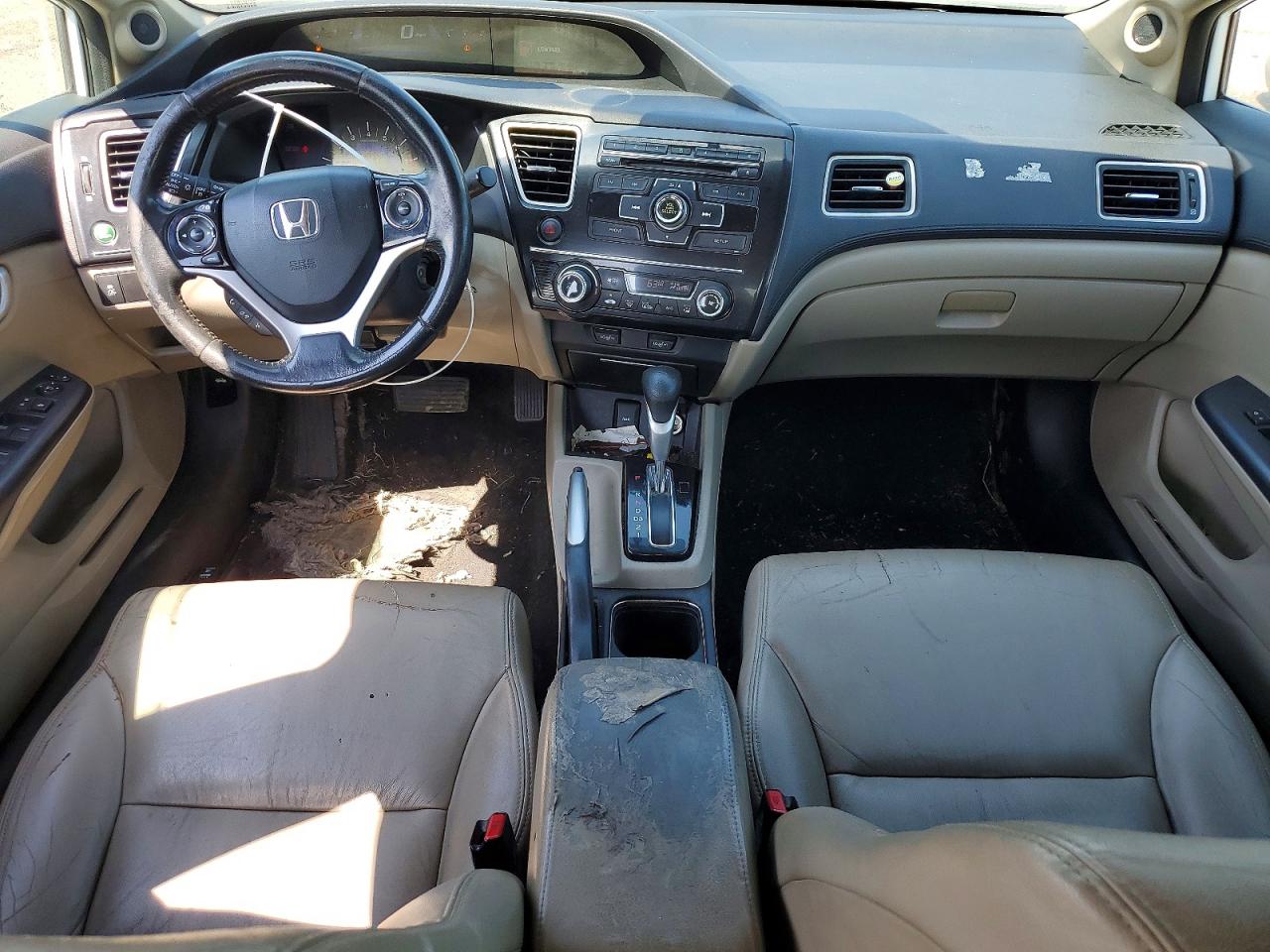 2013 Honda Civic Exl White vin: 19XFB2F9XDE034031
