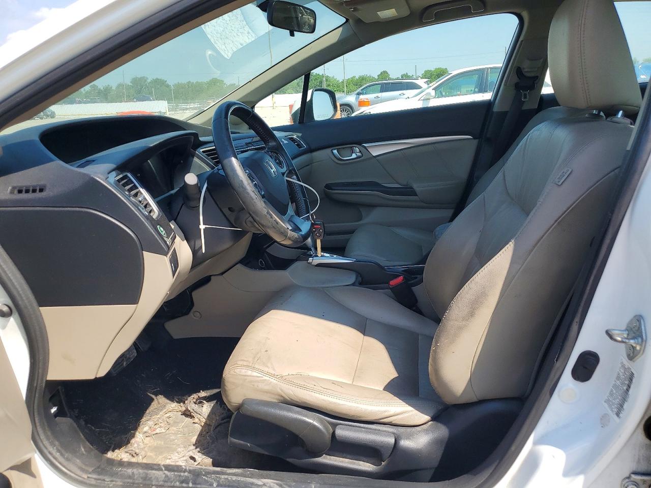2013 Honda Civic Exl White vin: 19XFB2F9XDE034031
