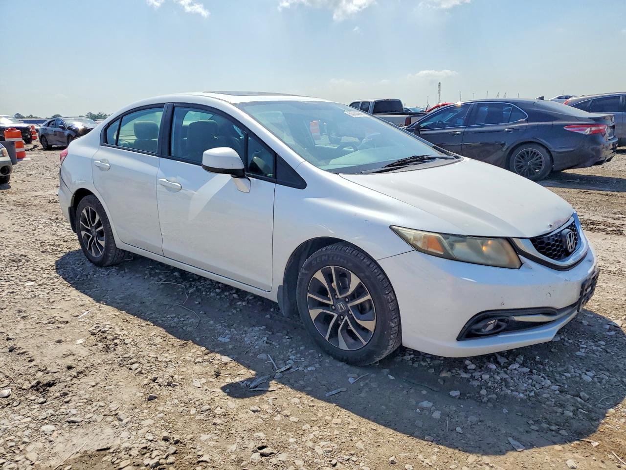 2013 Honda Civic Exl White vin: 19XFB2F9XDE034031