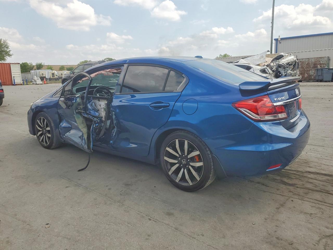2013 Honda Civic Exl Blue vin: 19XFB2F9XDE052433