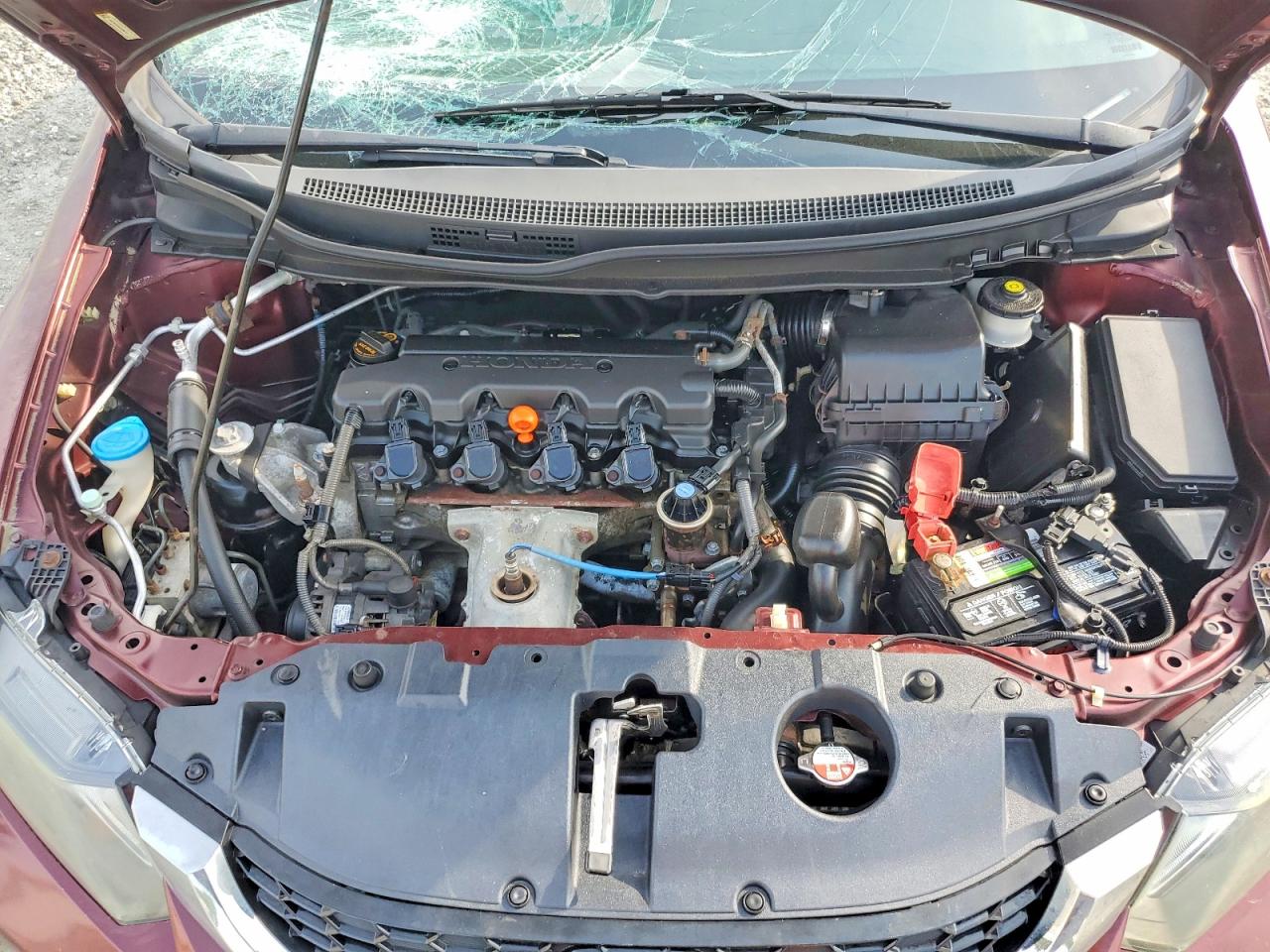 2013 Honda Civic Exl Burgundy vin: 19XFB2F9XDE058278