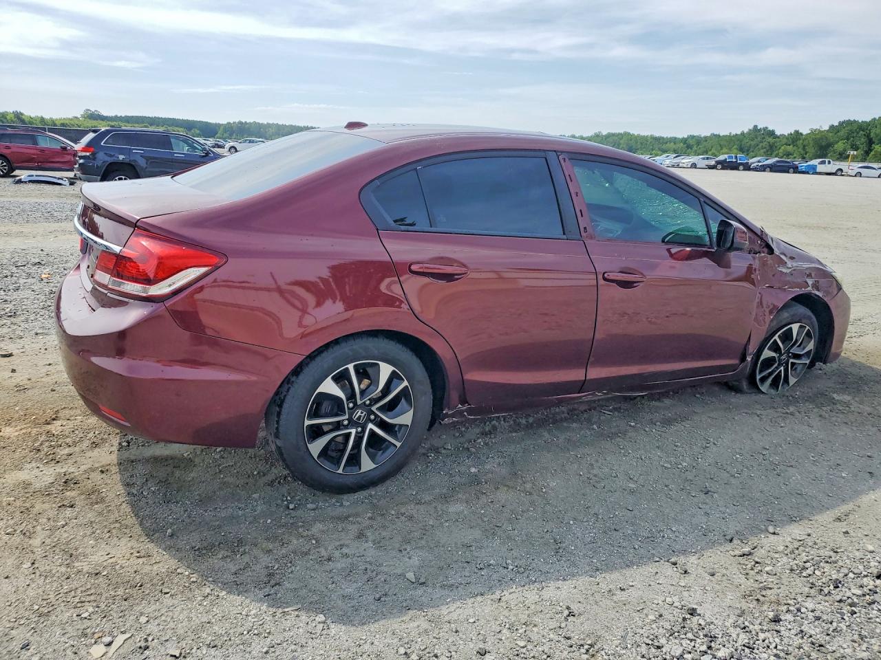 2013 Honda Civic Exl Burgundy vin: 19XFB2F9XDE058278