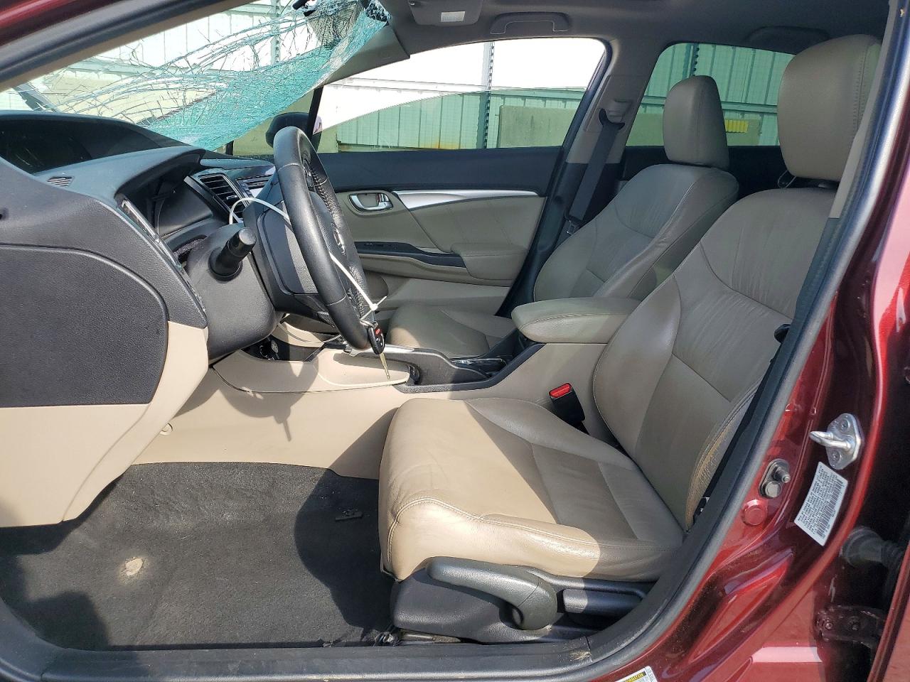 2013 Honda Civic Exl Burgundy vin: 19XFB2F9XDE058278