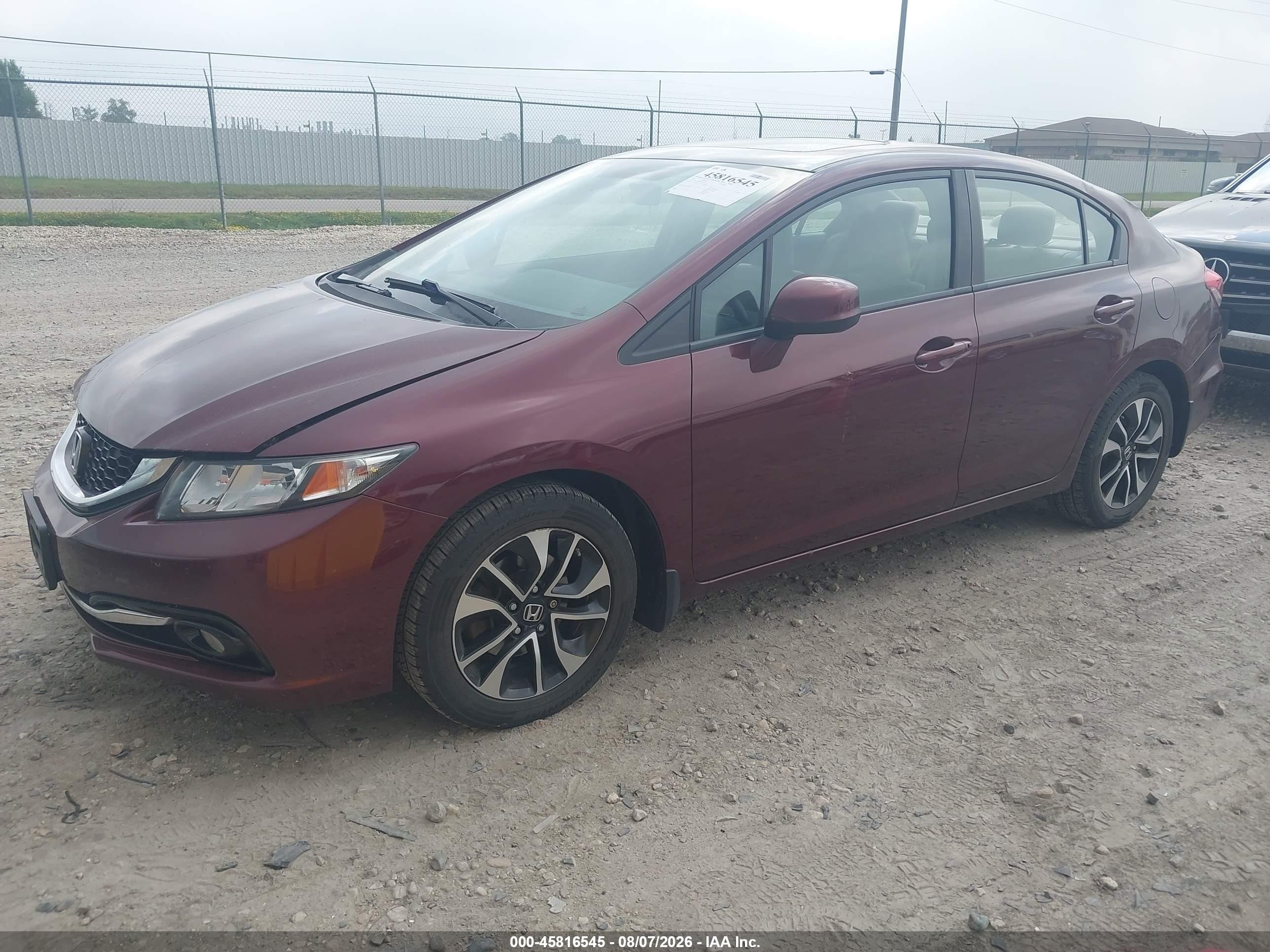 2013 Honda Civic Ex-l Maroon vin: 19XFB2F9XDE064775