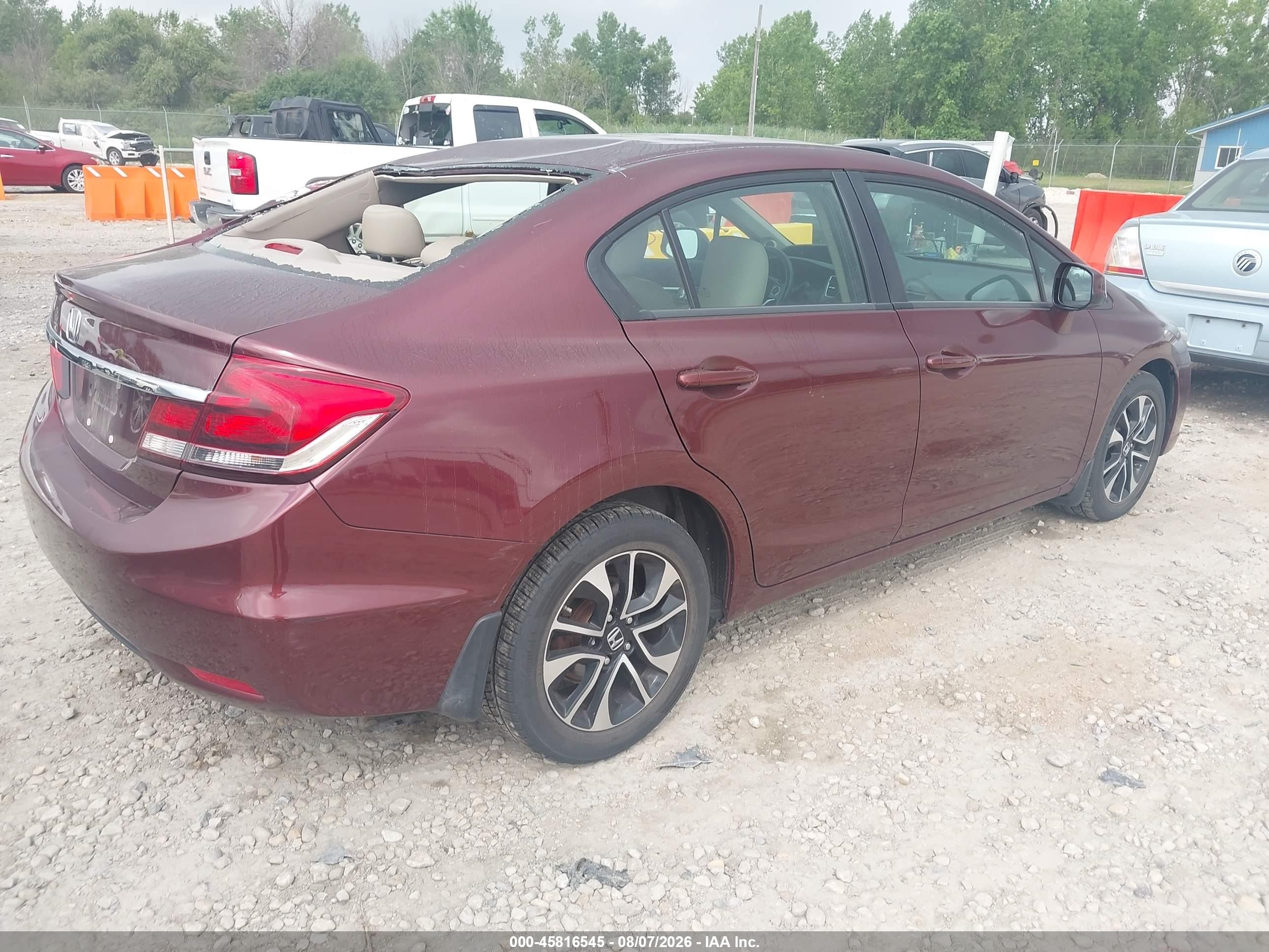 2013 Honda Civic Ex-l Maroon vin: 19XFB2F9XDE064775