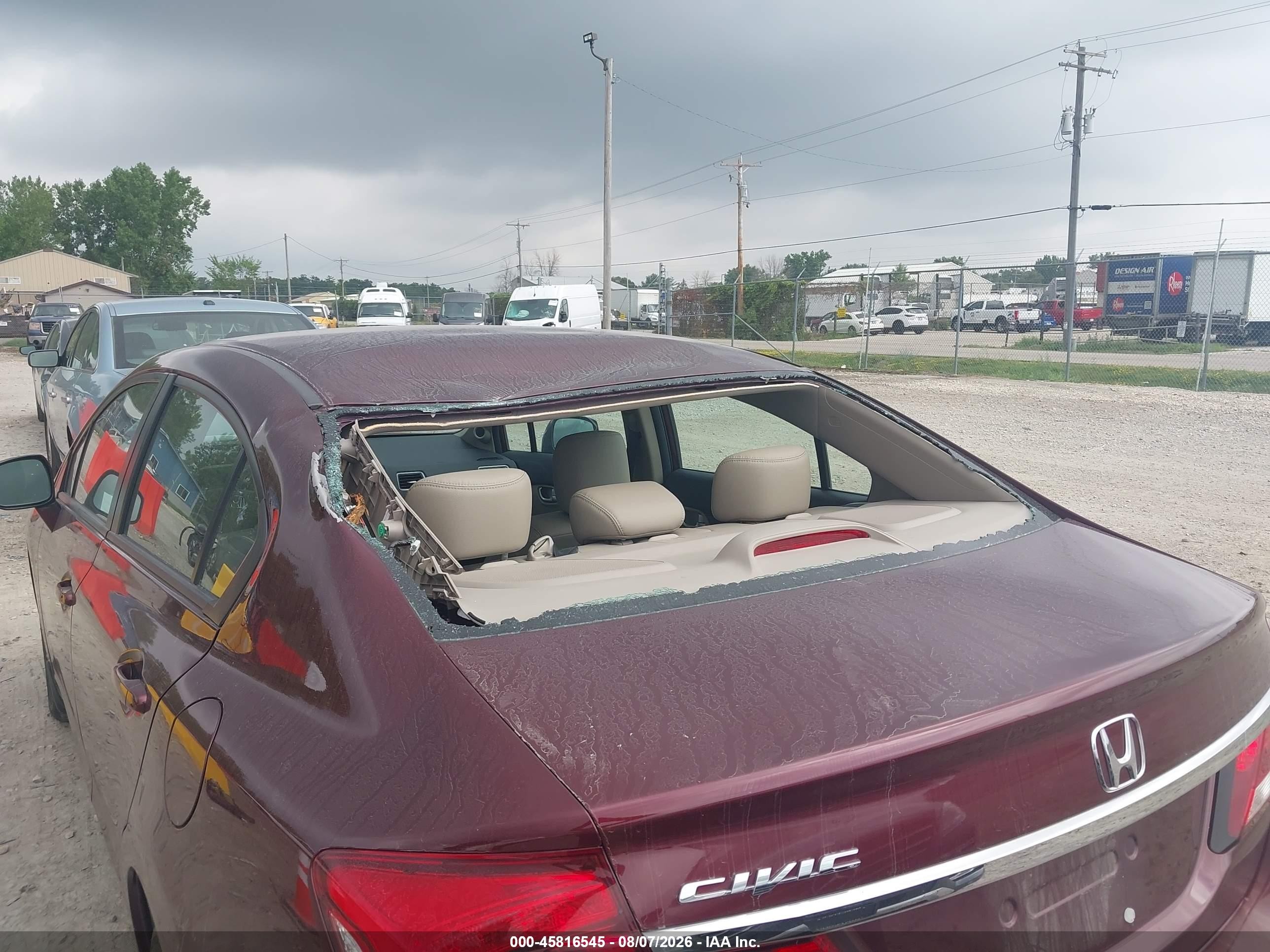 2013 Honda Civic Ex-l Maroon vin: 19XFB2F9XDE064775