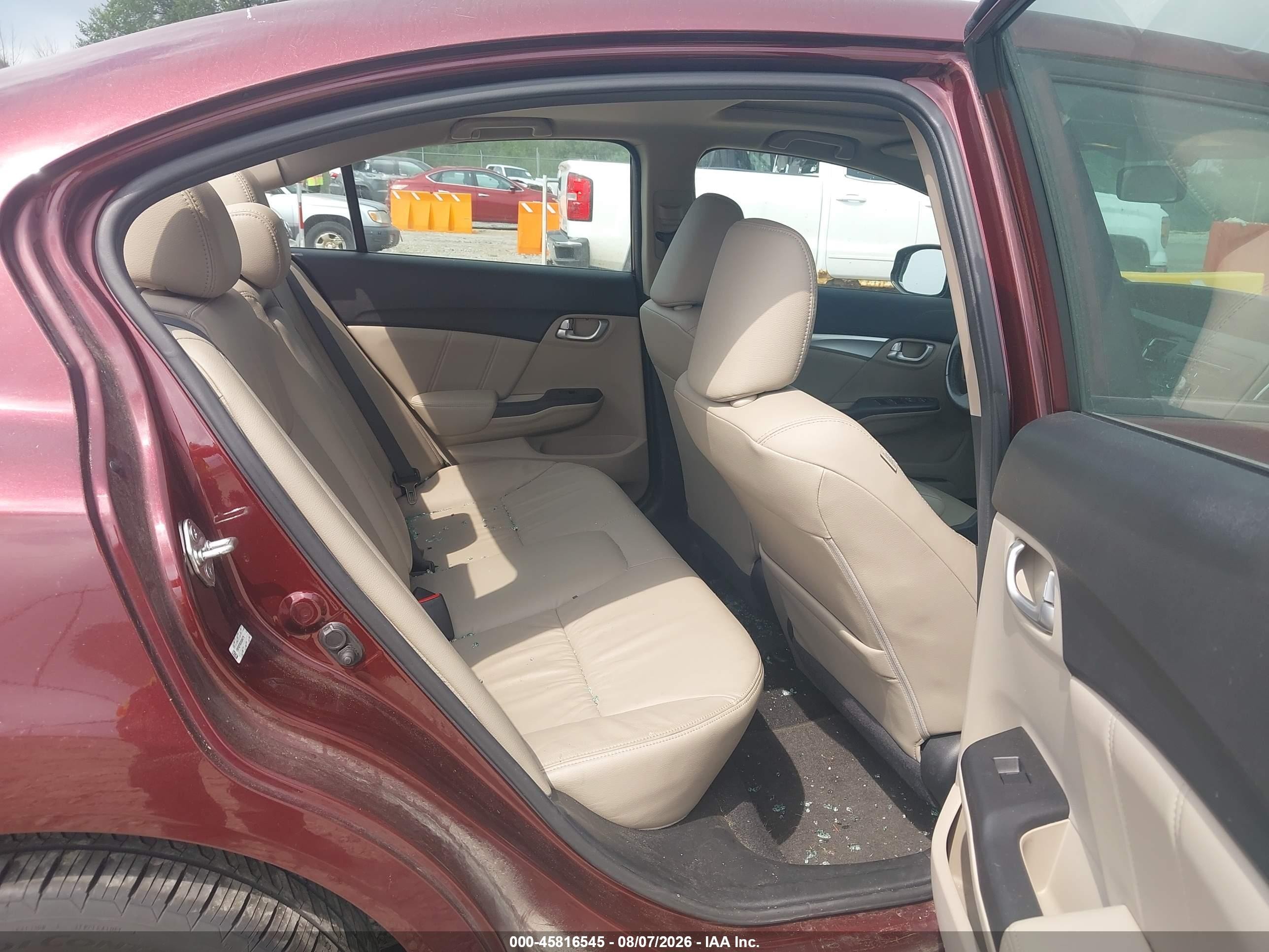 2013 Honda Civic Ex-l Maroon vin: 19XFB2F9XDE064775