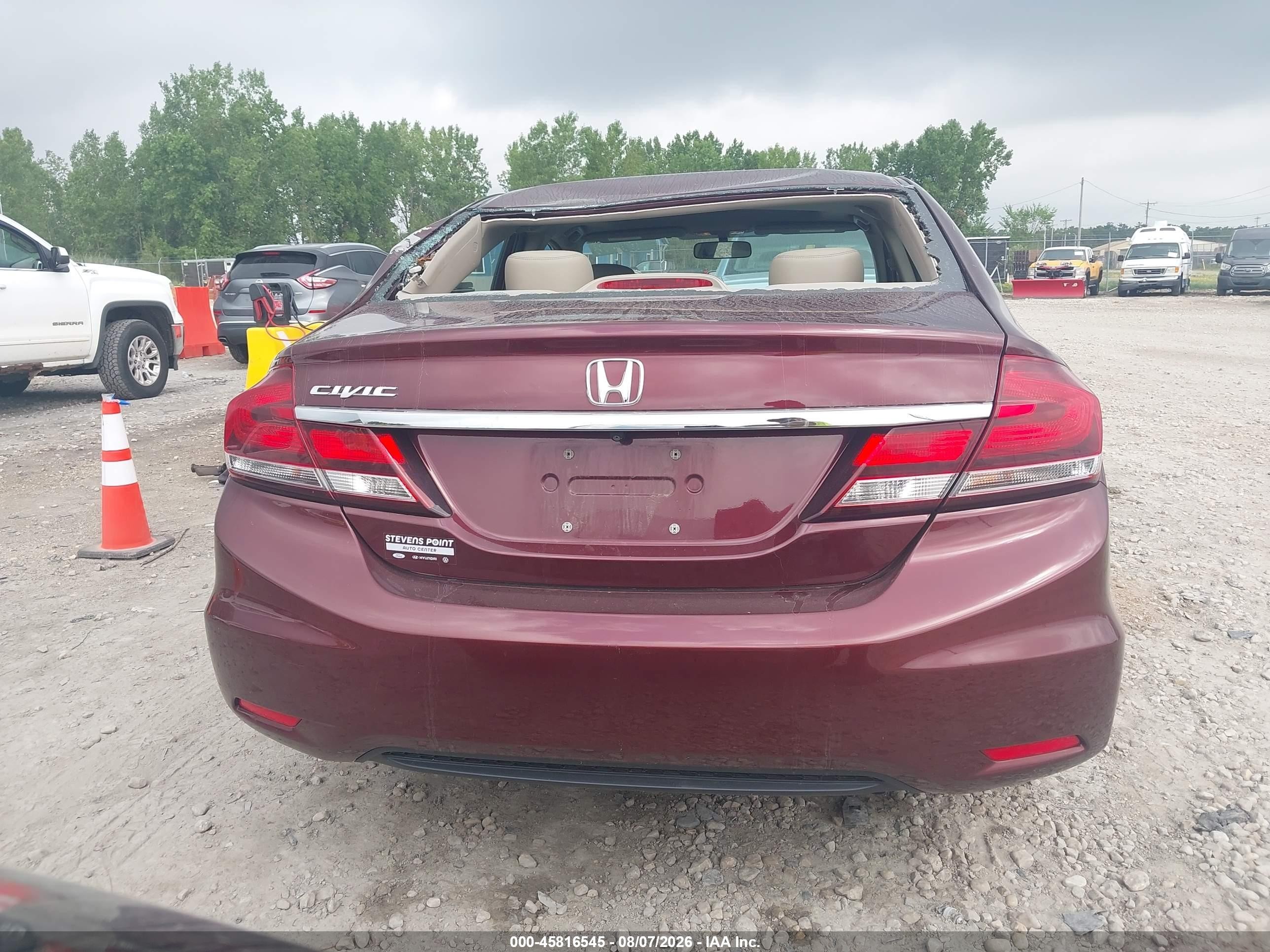 2013 Honda Civic Ex-l Maroon vin: 19XFB2F9XDE064775