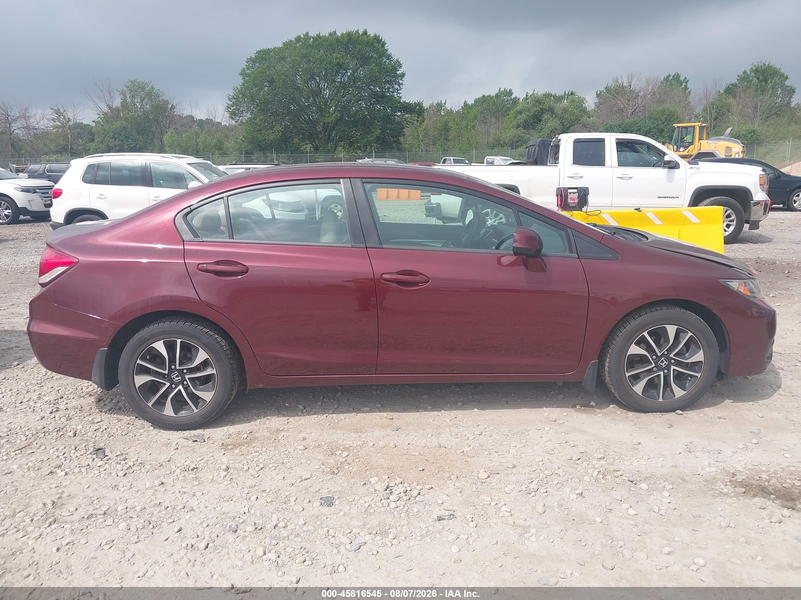 2013 Honda Civic Ex-l Maroon vin: 19XFB2F9XDE064775