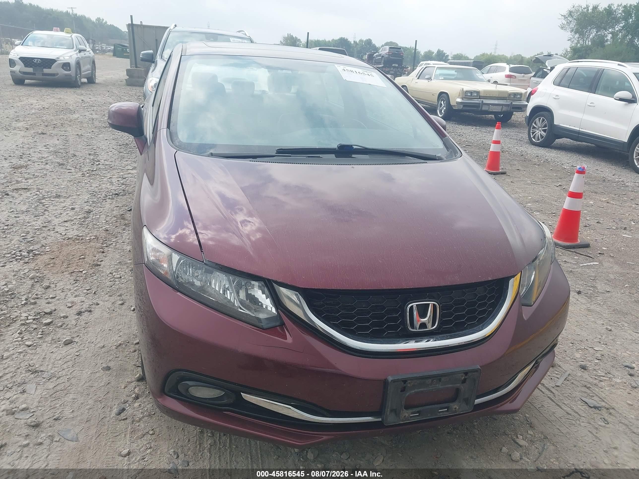 2013 Honda Civic Ex-l Maroon vin: 19XFB2F9XDE064775