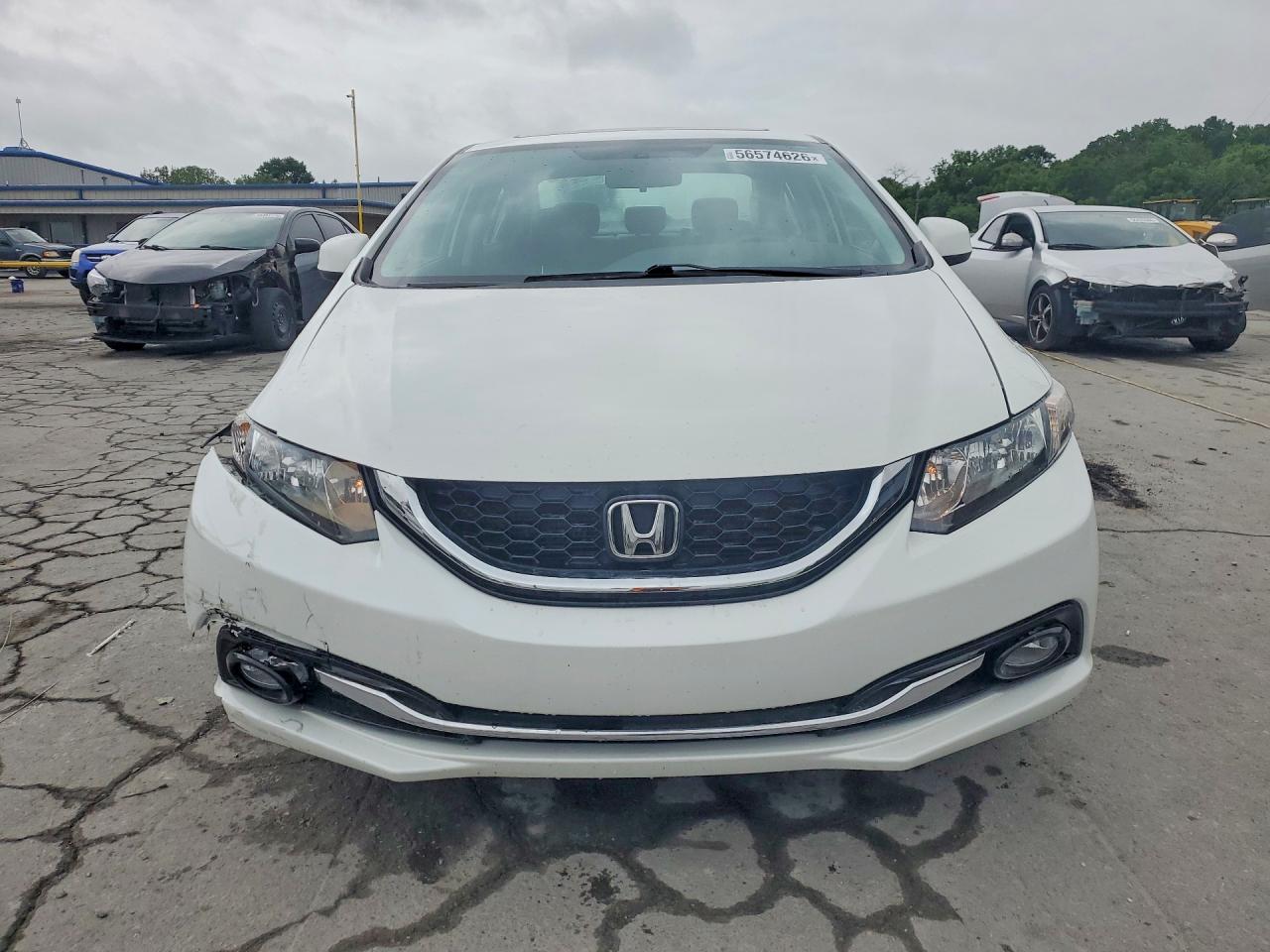 2013 Honda Civic Exl White vin: 19XFB2F9XDE092169