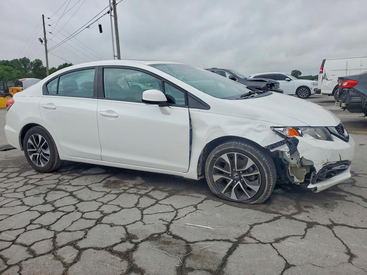 2013 Honda Civic Exl White vin: 19XFB2F9XDE092169