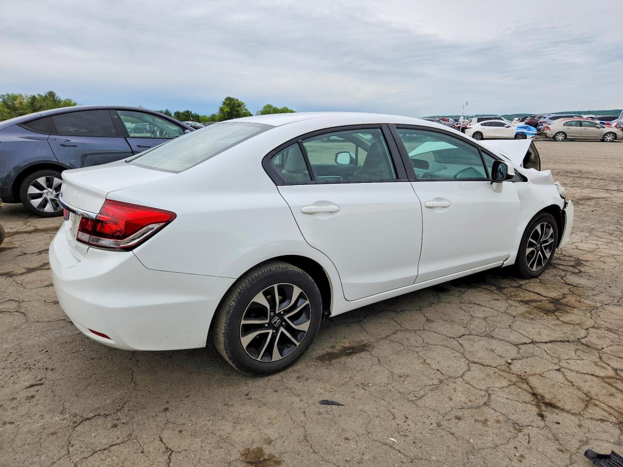 2013 Honda Civic Exl White vin: 19XFB2F9XDE224878