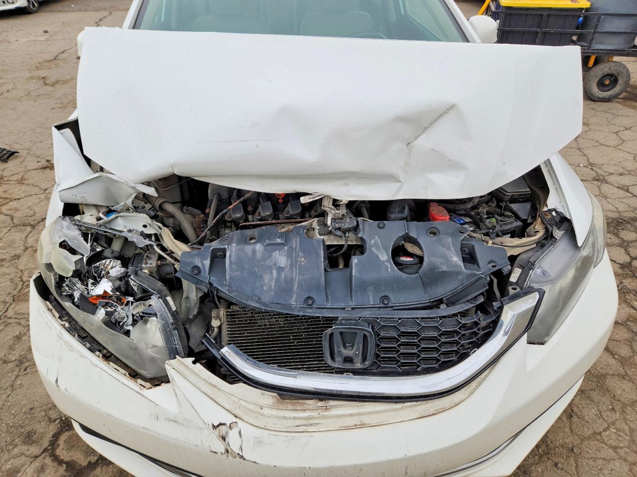 2013 Honda Civic Exl White vin: 19XFB2F9XDE224878