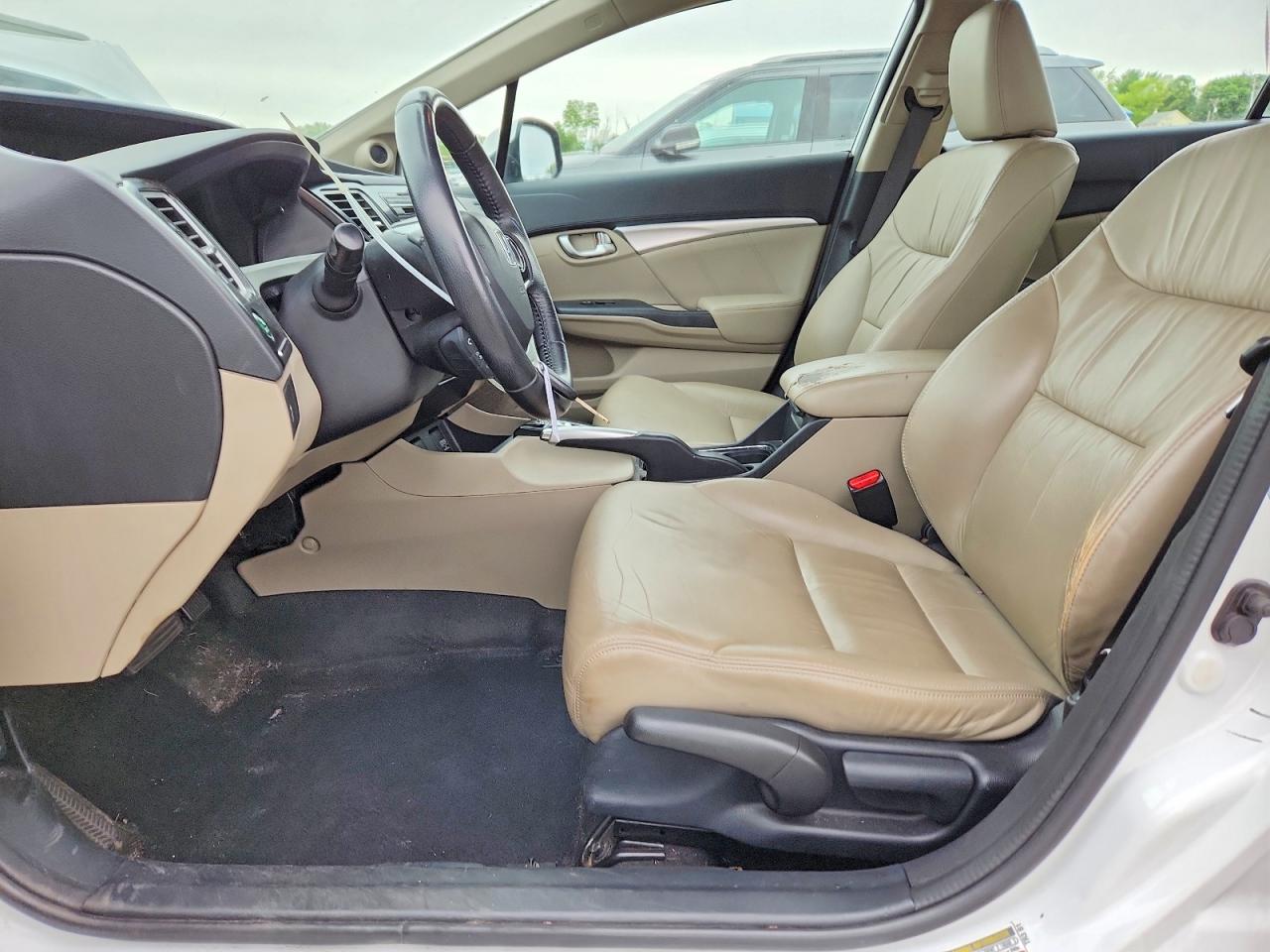 2013 Honda Civic Exl White vin: 19XFB2F9XDE224878