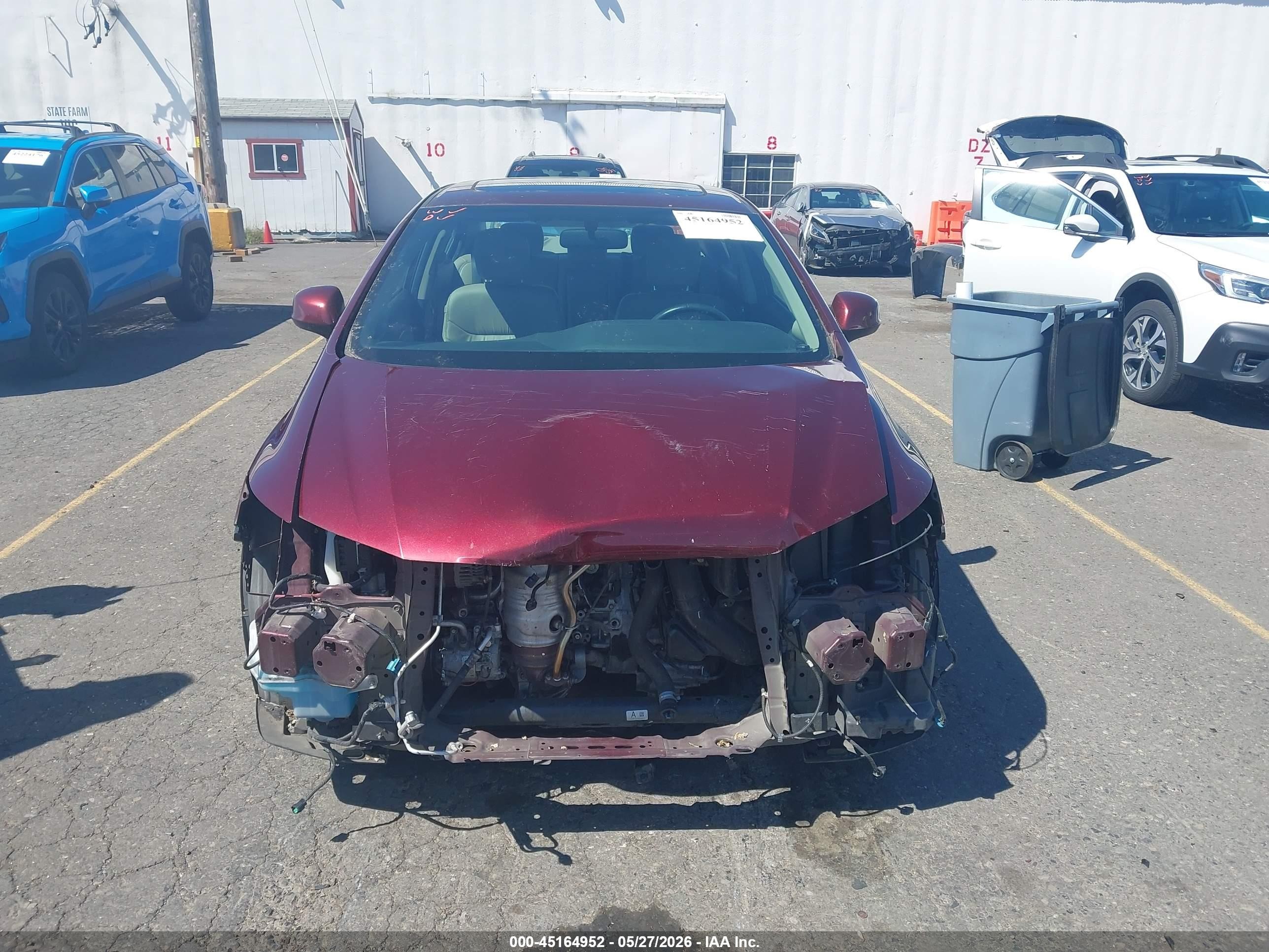 2013 Honda Civic Ex-l Burgundy vin: 19XFB2F9XDE265110
