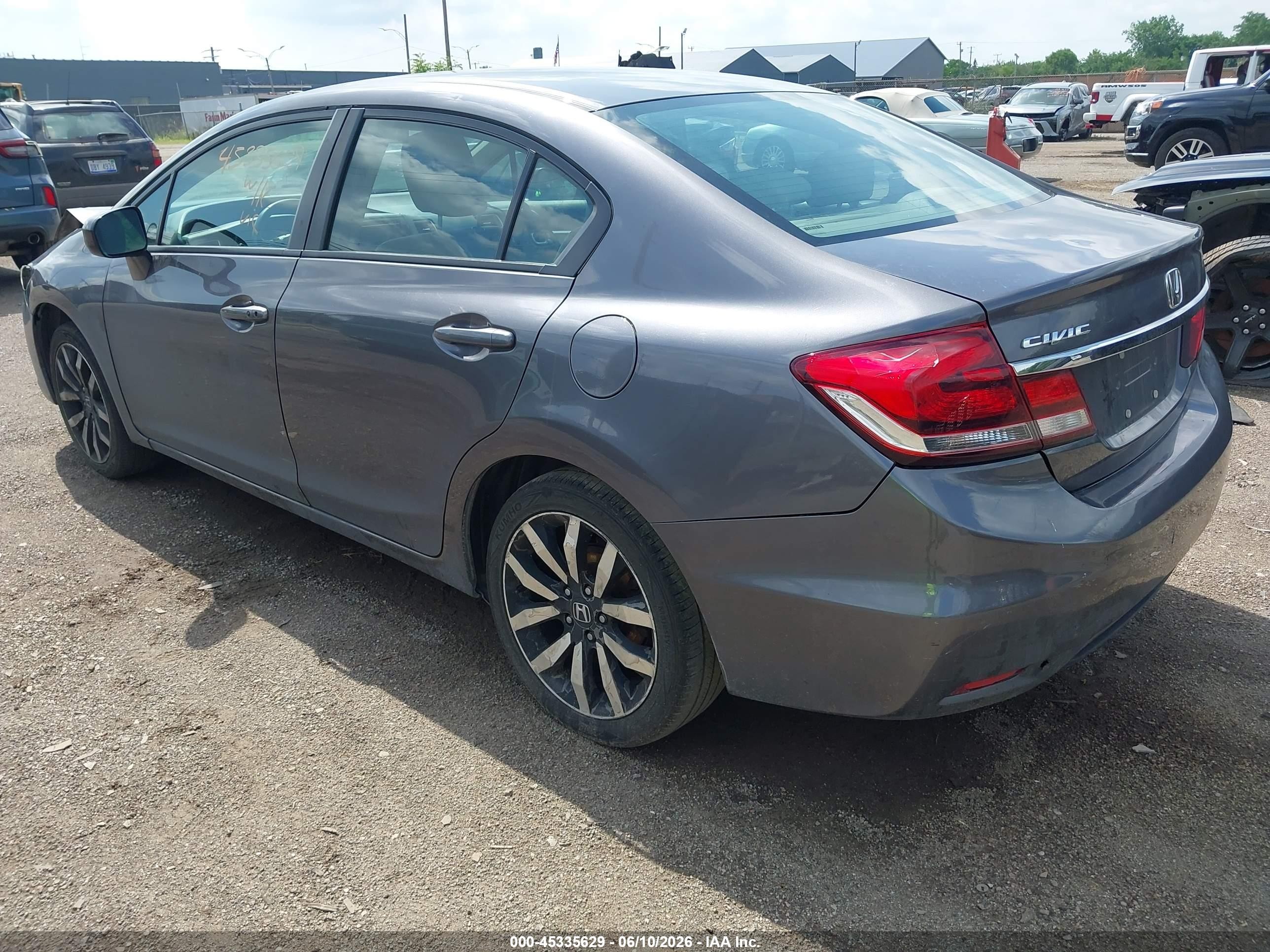 2014 Honda Civic Ex-l Gray vin: 19XFB2F9XEE034189