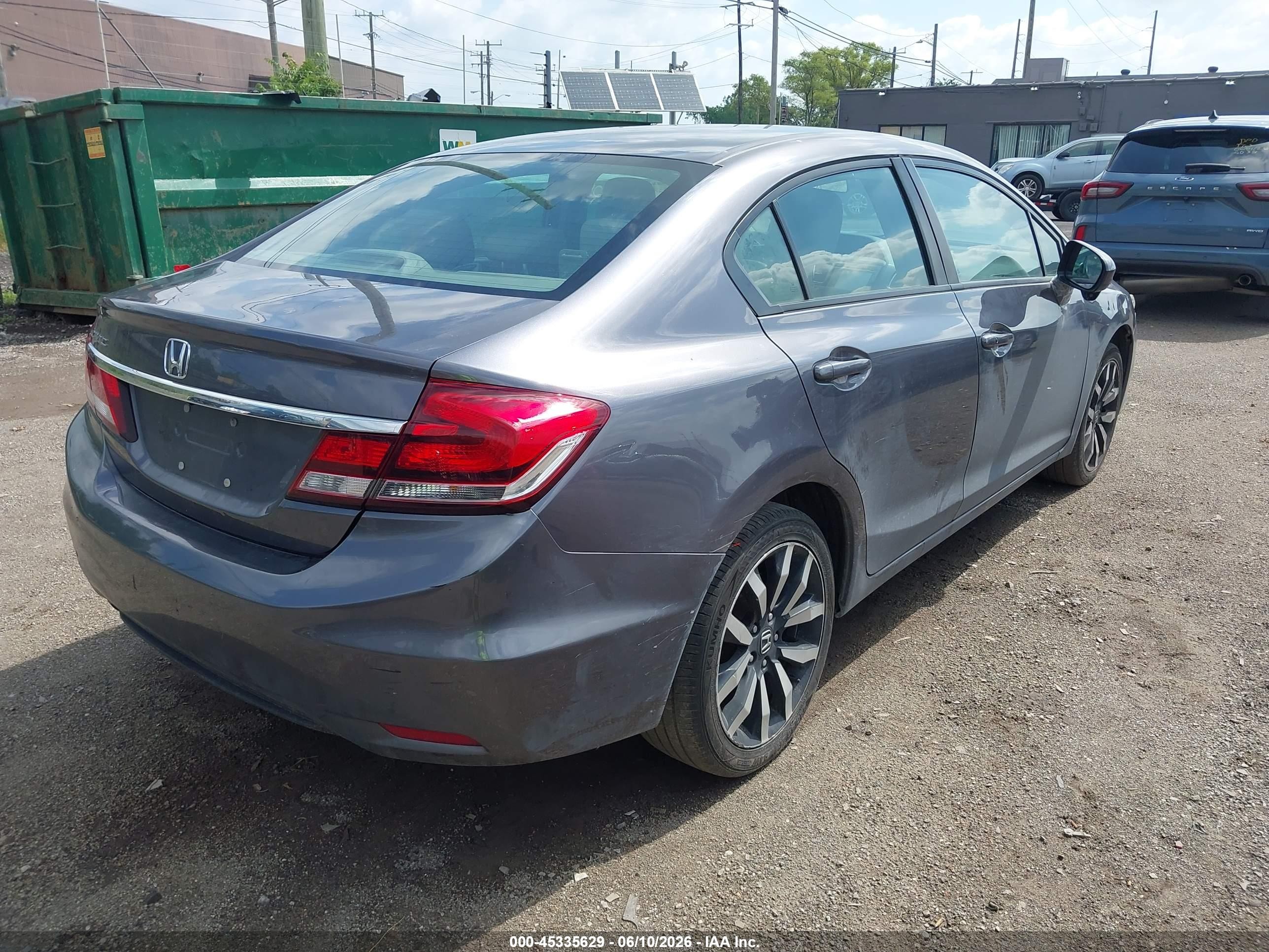 2014 Honda Civic Ex-l Gray vin: 19XFB2F9XEE034189