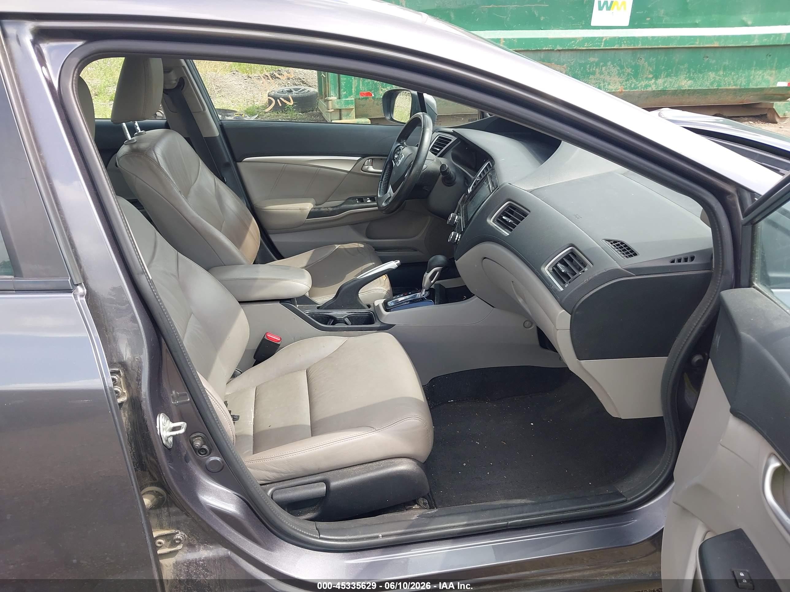 2014 Honda Civic Ex-l Gray vin: 19XFB2F9XEE034189