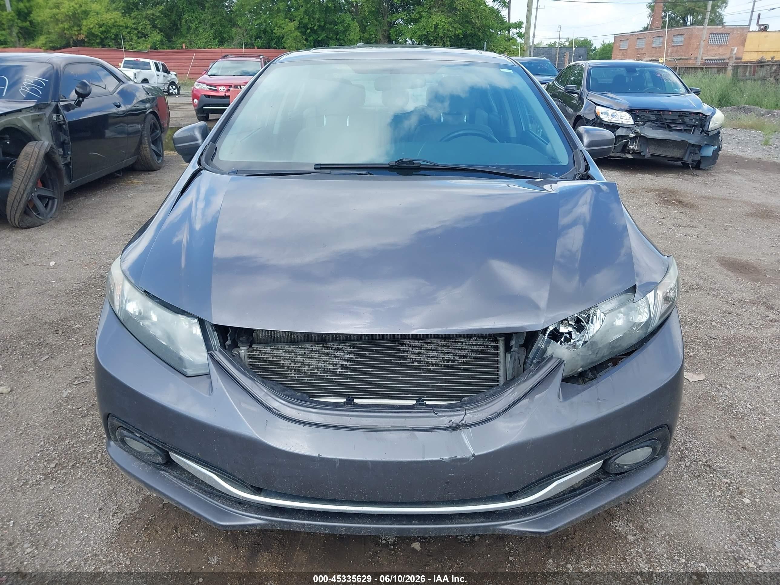 2014 Honda Civic Ex-l Gray vin: 19XFB2F9XEE034189