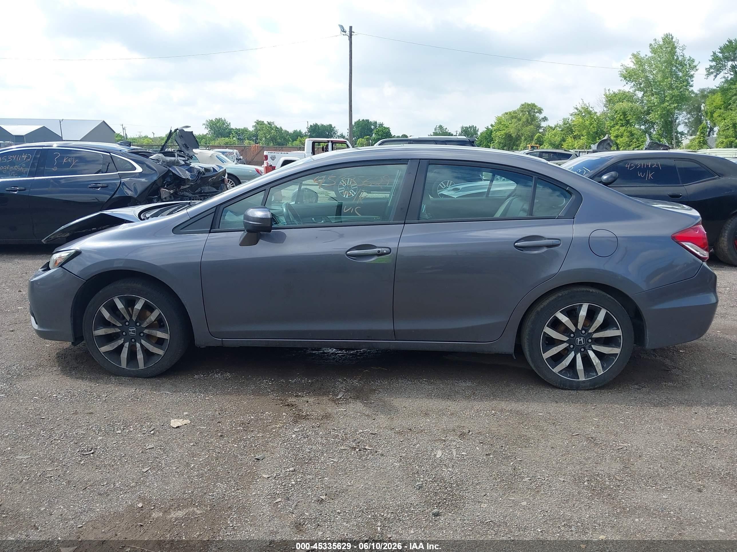 2014 Honda Civic Ex-l Gray vin: 19XFB2F9XEE034189