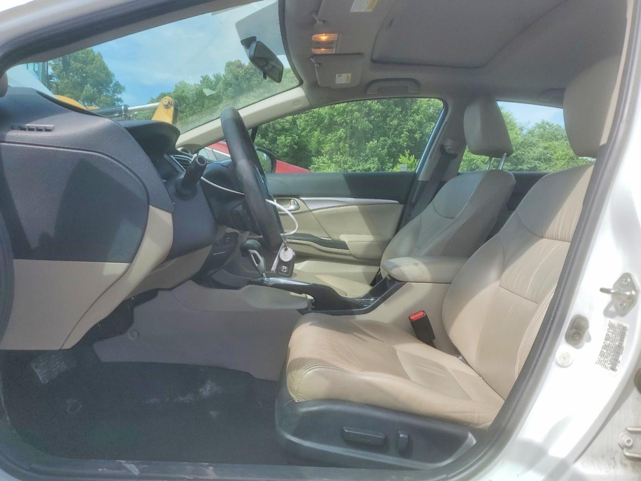 2014 Honda Civic Exl White vin: 19XFB2F9XEE049534