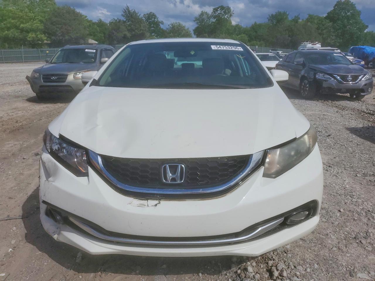2014 Honda Civic Exl White vin: 19XFB2F9XEE049534