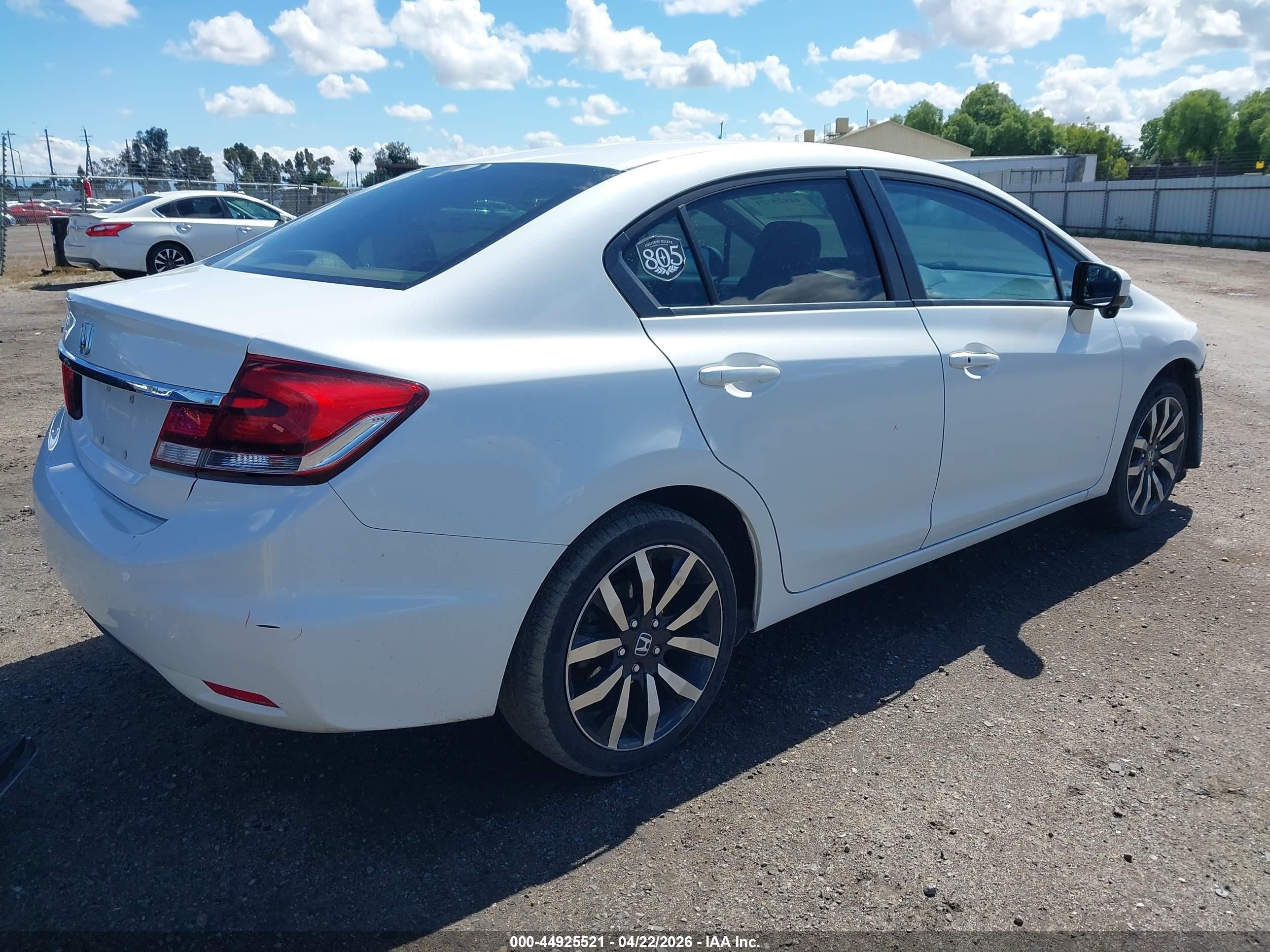 2014 Honda Civic Ex-l White vin: 19XFB2F9XEE204227