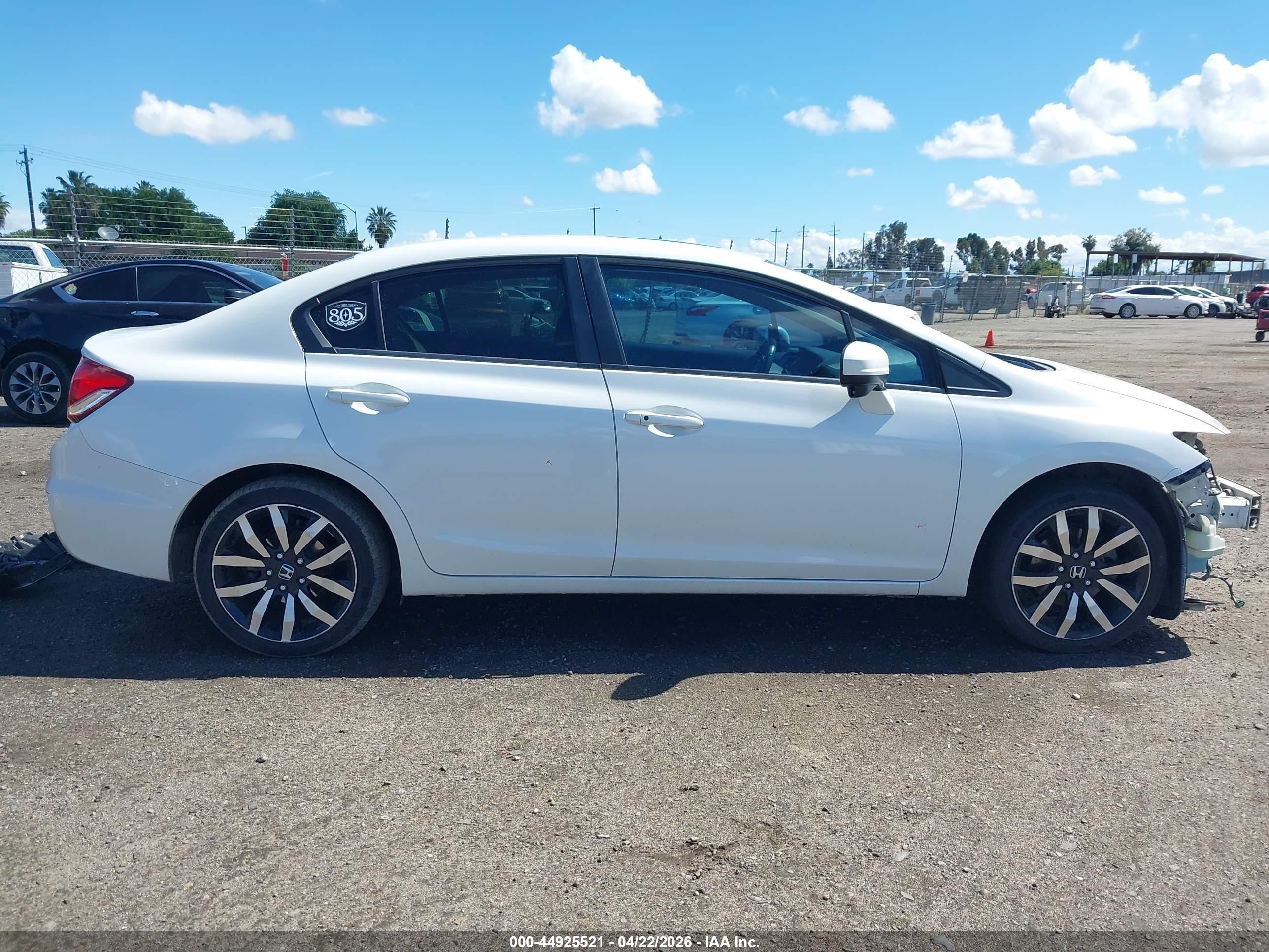 2014 Honda Civic Ex-l White vin: 19XFB2F9XEE204227