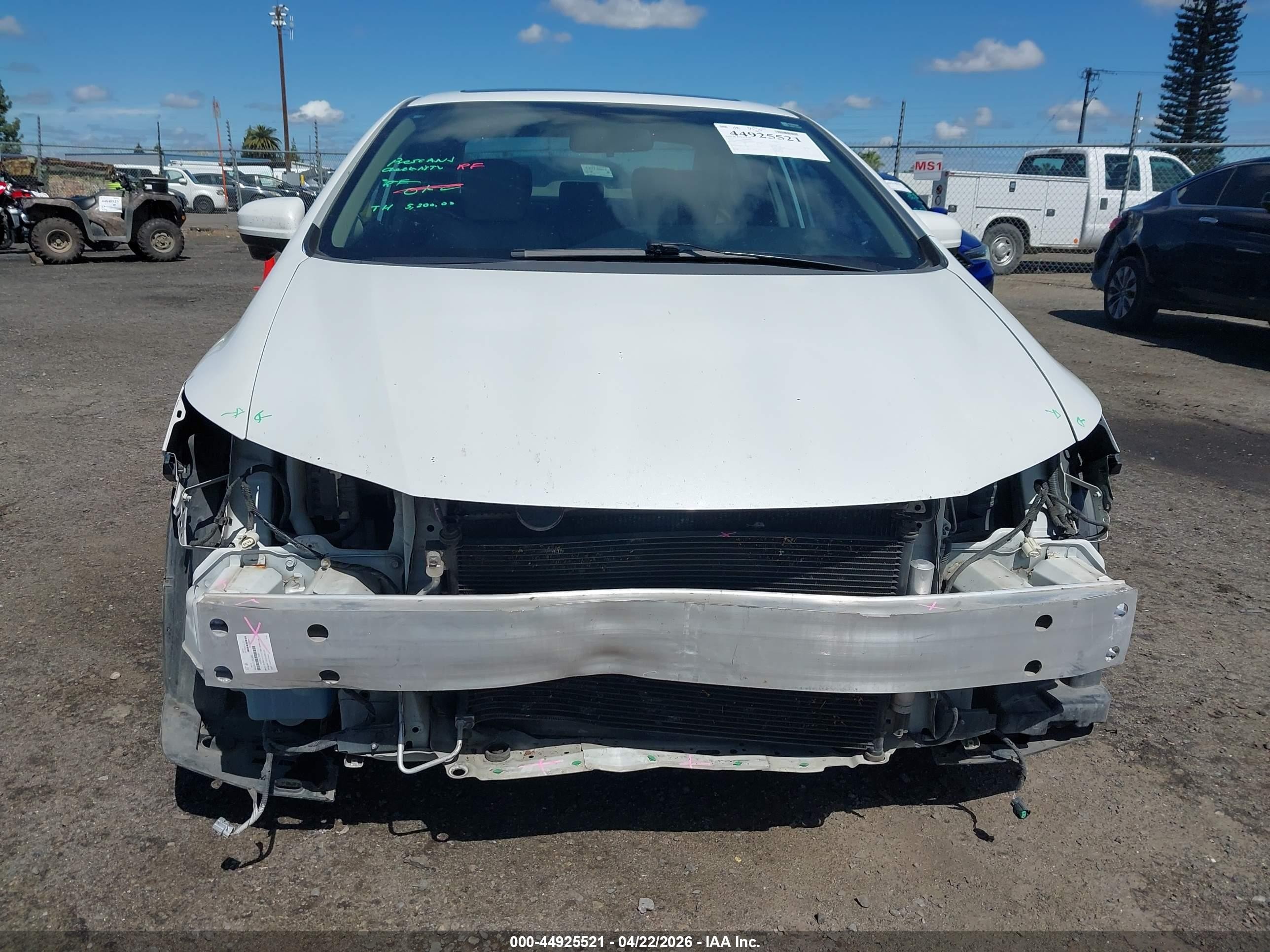 2014 Honda Civic Ex-l White vin: 19XFB2F9XEE204227