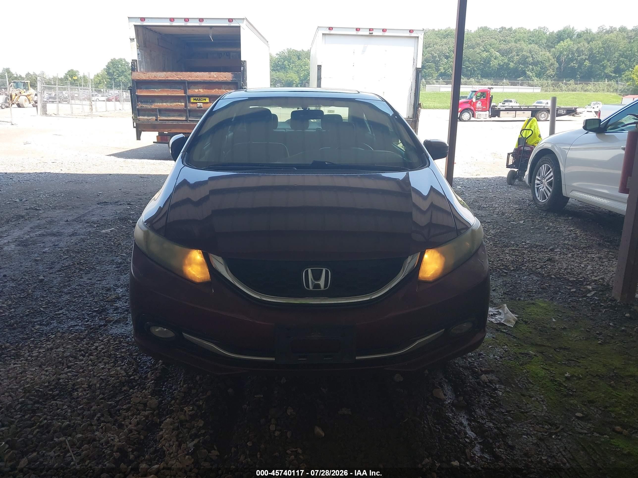 2014 Honda Civic Ex-l Red vin: 19XFB2F9XEE275900