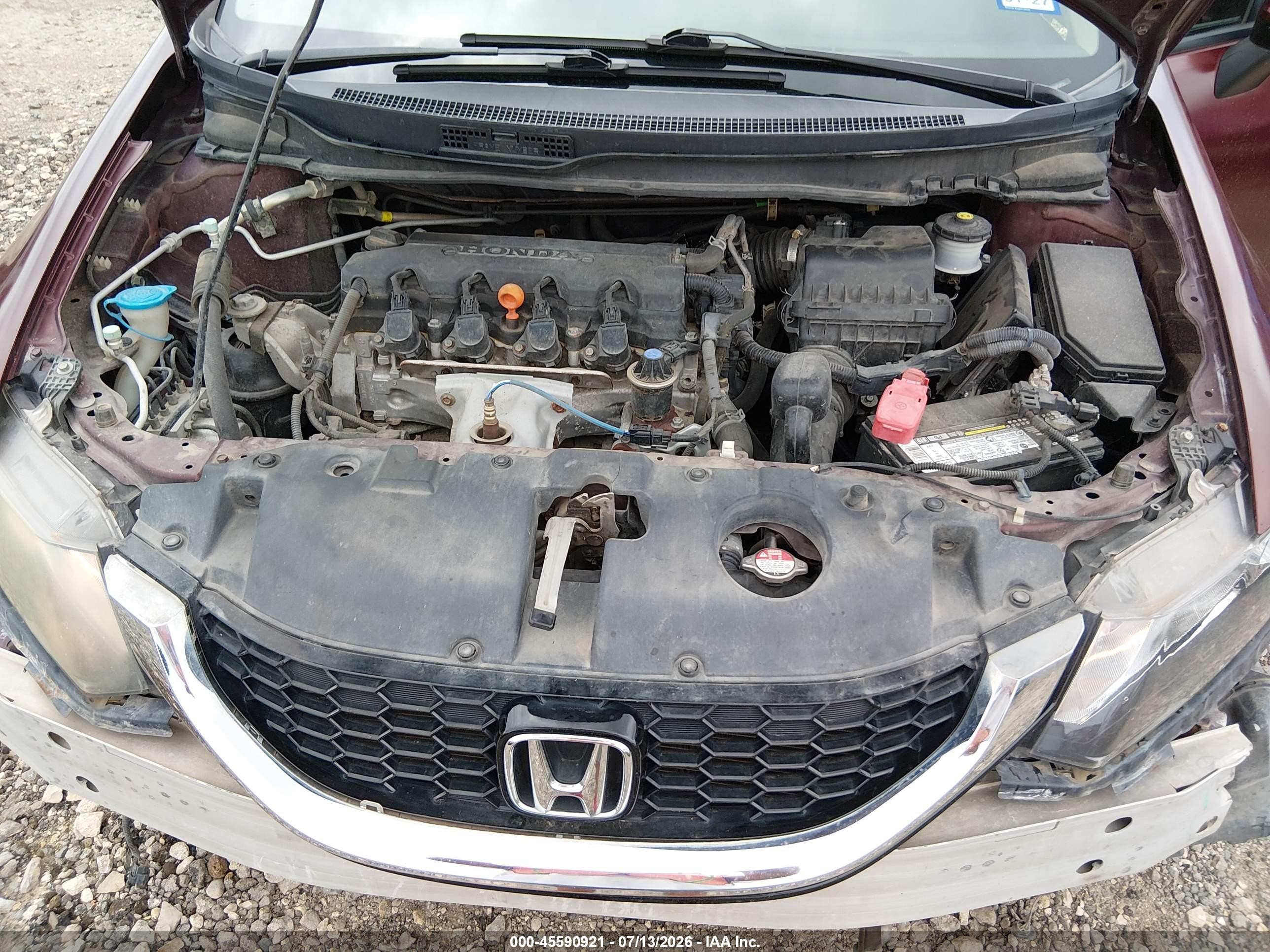 2015 Honda Civic Ex-l Burgundy vin: 19XFB2F9XFE031570
