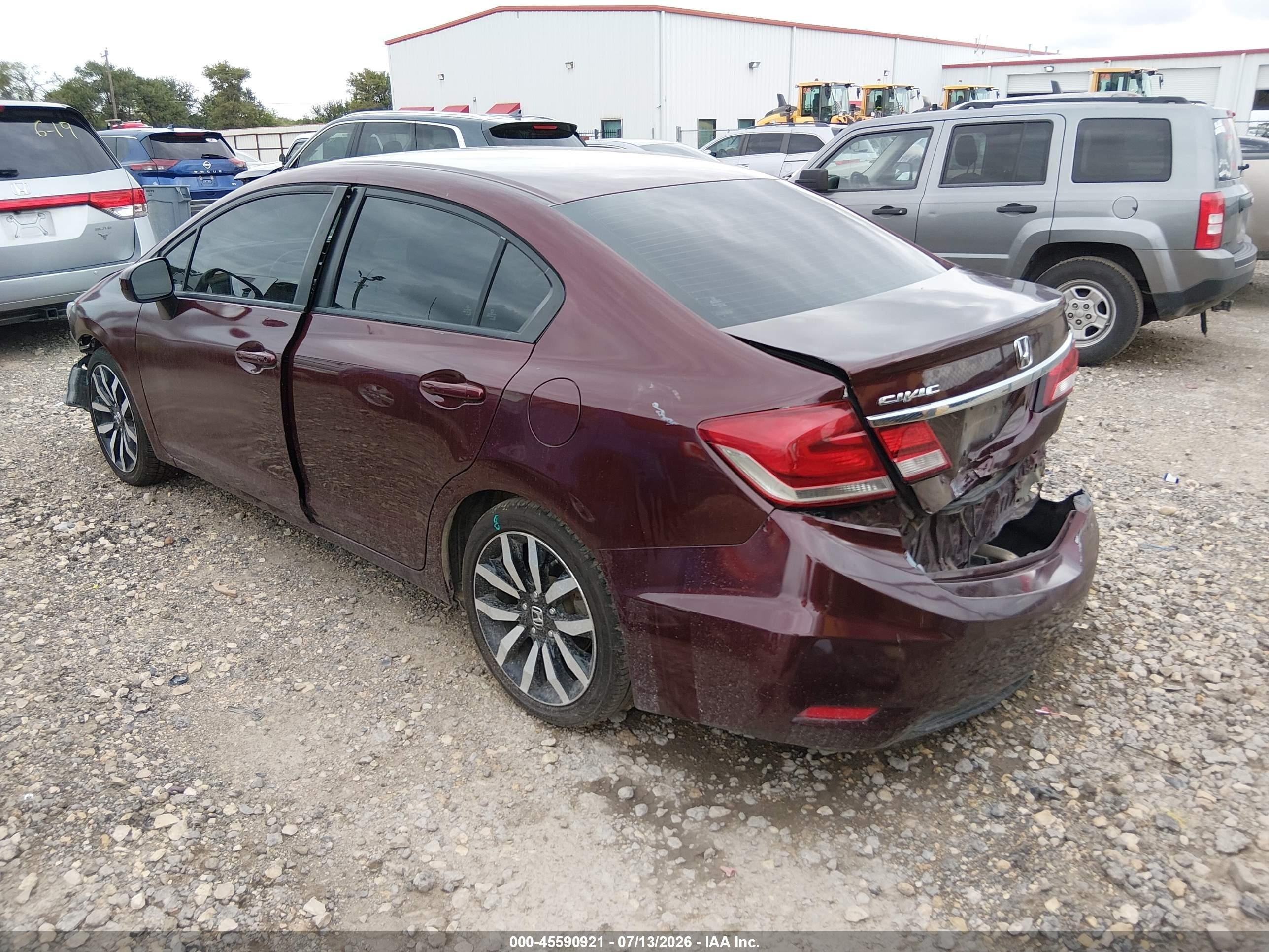 2015 Honda Civic Ex-l Burgundy vin: 19XFB2F9XFE031570