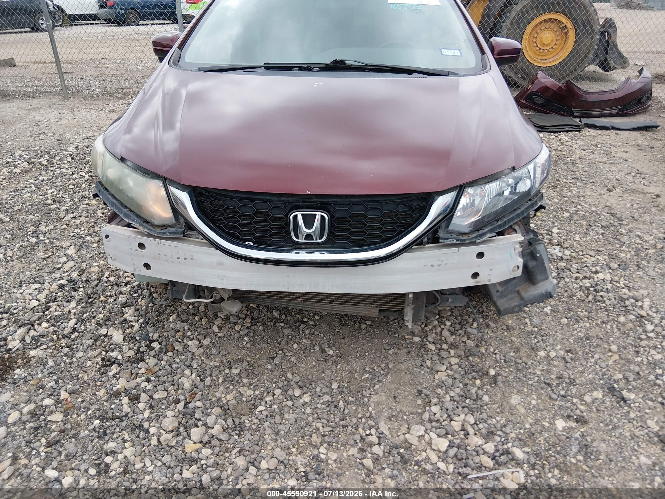 2015 Honda Civic Ex-l Burgundy vin: 19XFB2F9XFE031570
