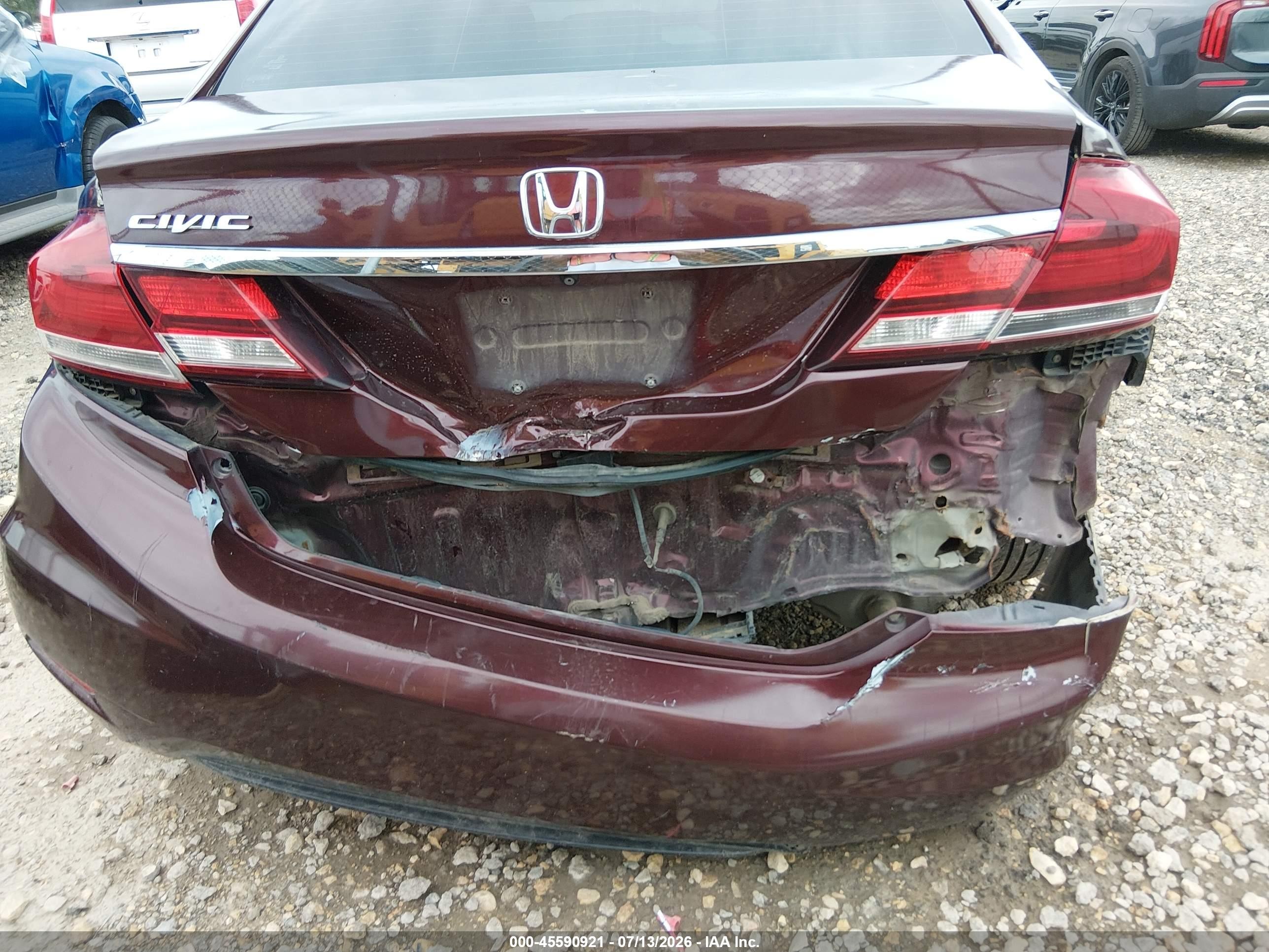 2015 Honda Civic Ex-l Burgundy vin: 19XFB2F9XFE031570