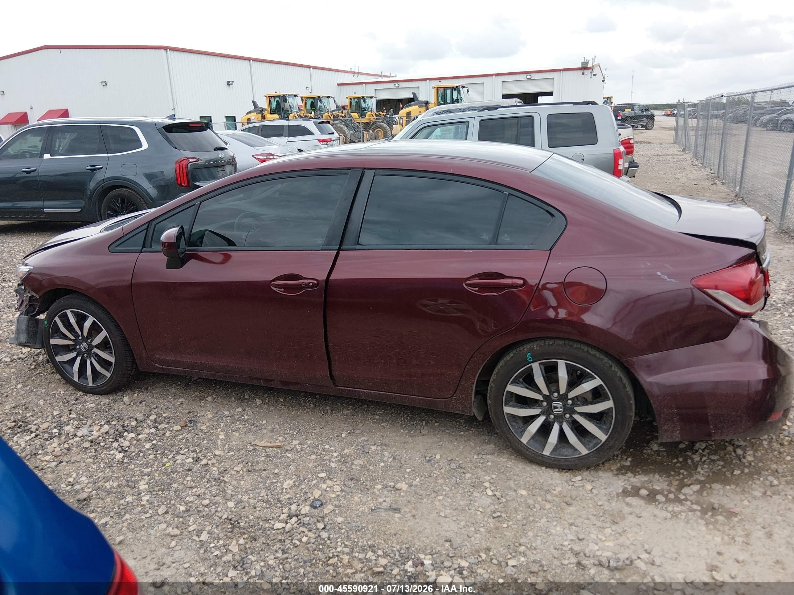 2015 Honda Civic Ex-l Burgundy vin: 19XFB2F9XFE031570