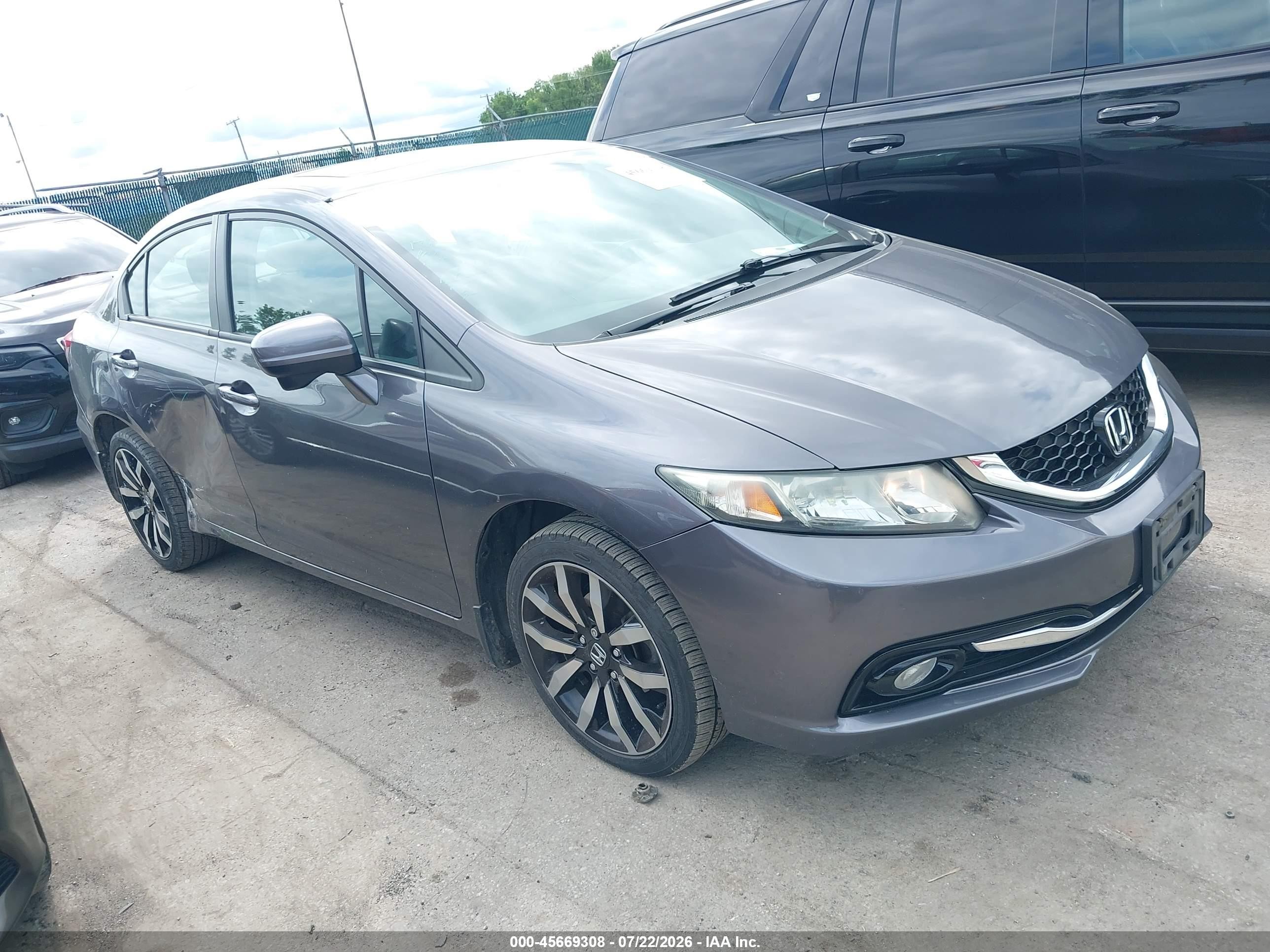 2015 Honda Civic Ex-l Gray vin: 19XFB2F9XFE084429