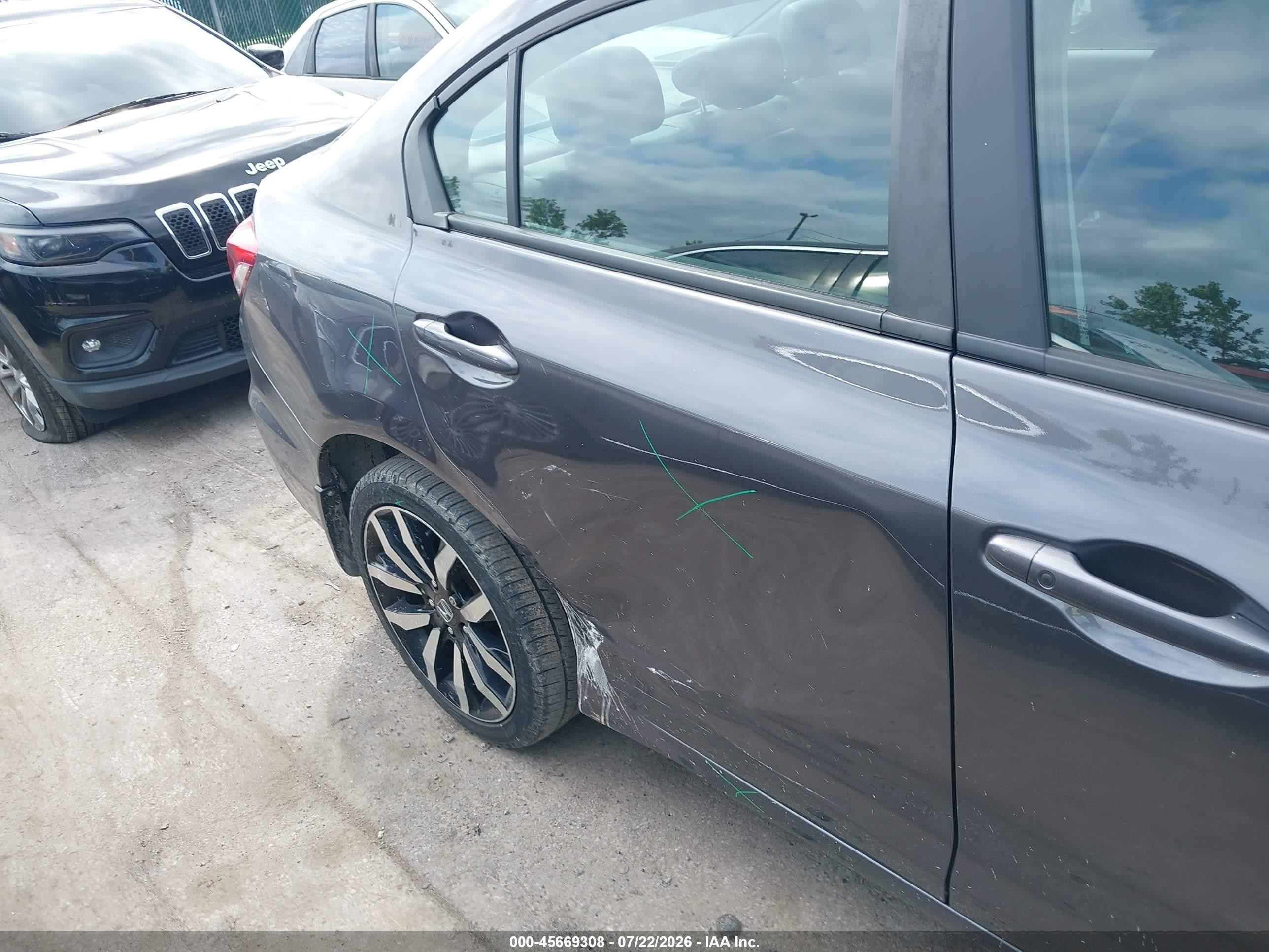 2015 Honda Civic Ex-l Gray vin: 19XFB2F9XFE084429