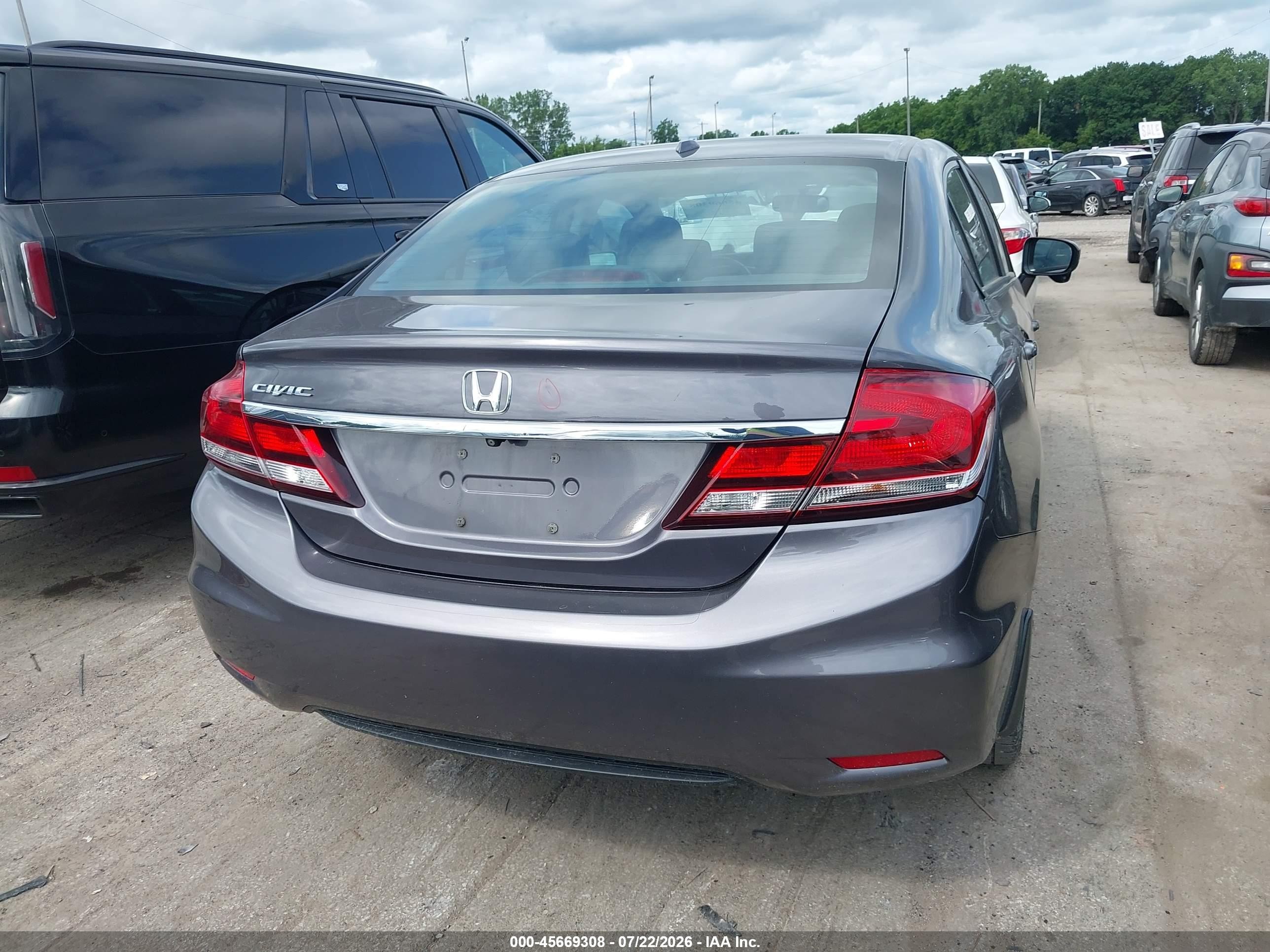 2015 Honda Civic Ex-l Gray vin: 19XFB2F9XFE084429