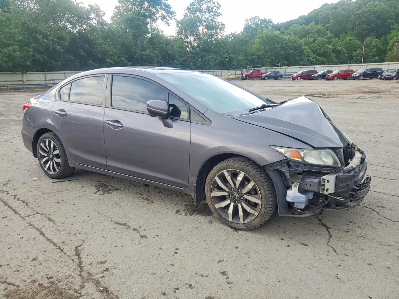 2015 Honda Civic Exl Gray vin: 19XFB2F9XFE103416
